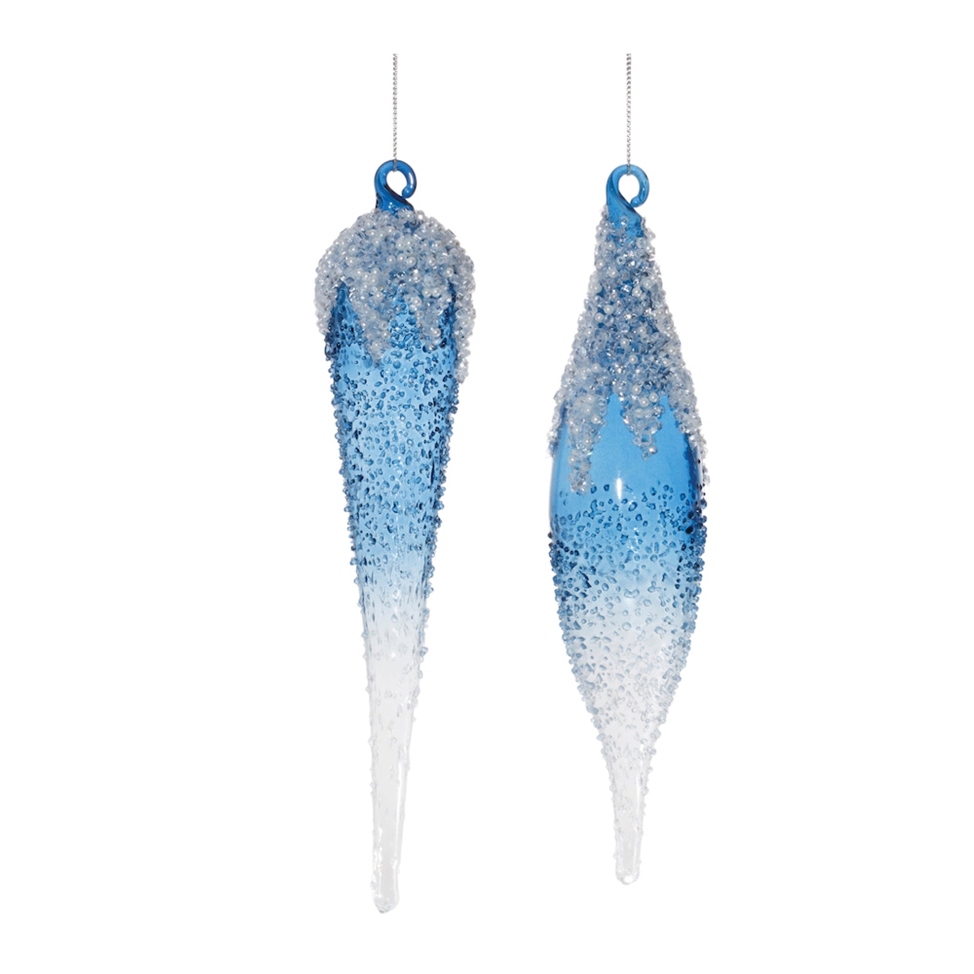 Ornament (2 Asst) 9”H Glass