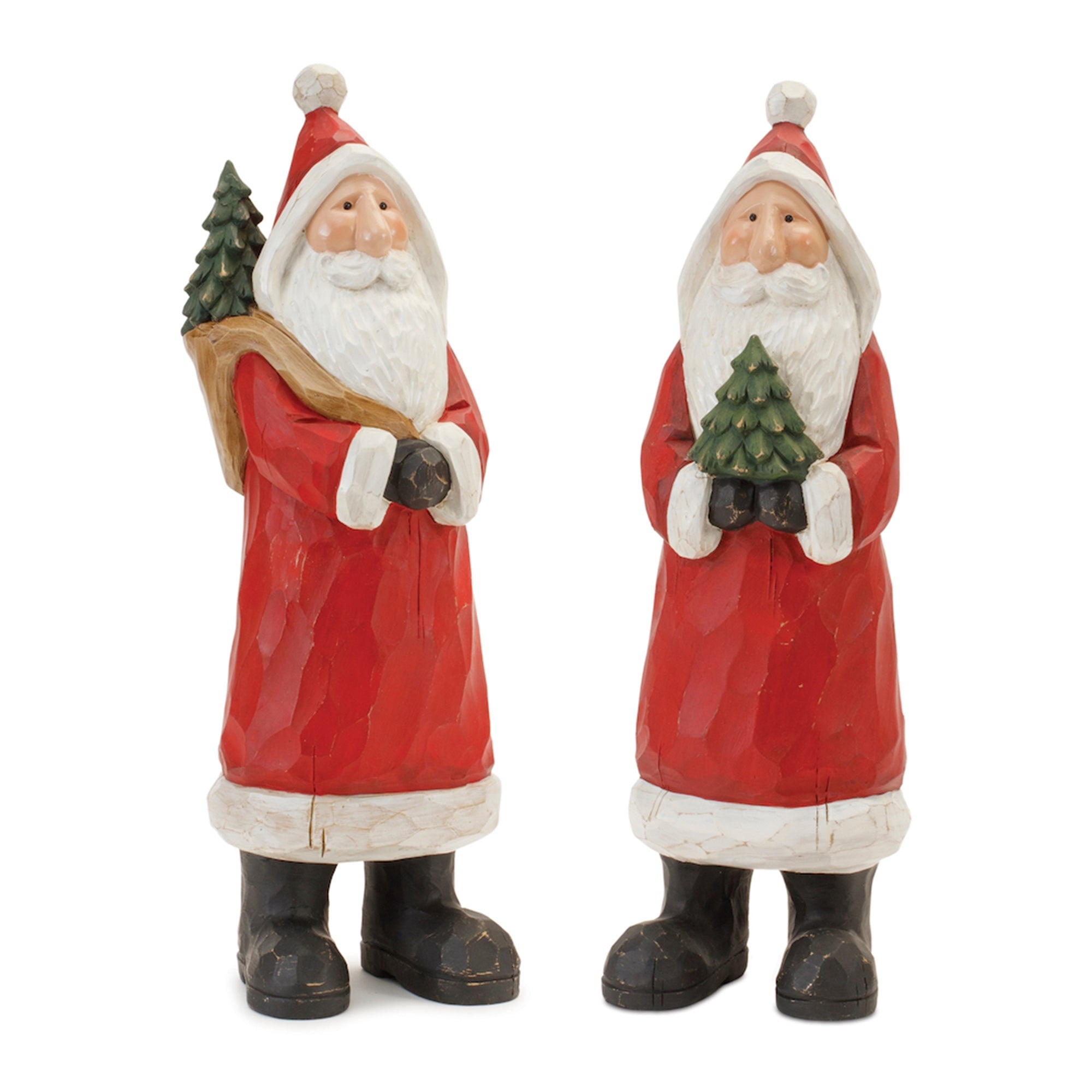 Santa (2 Asst) 15.5"H, 16"H Resin