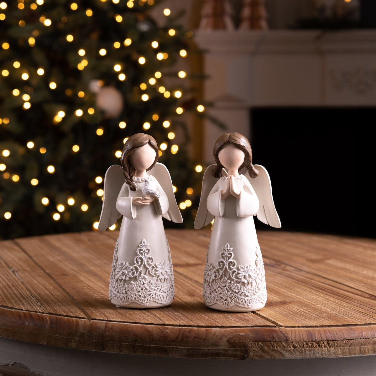 Ornate Holiday Angel Figurine (Set of 6)