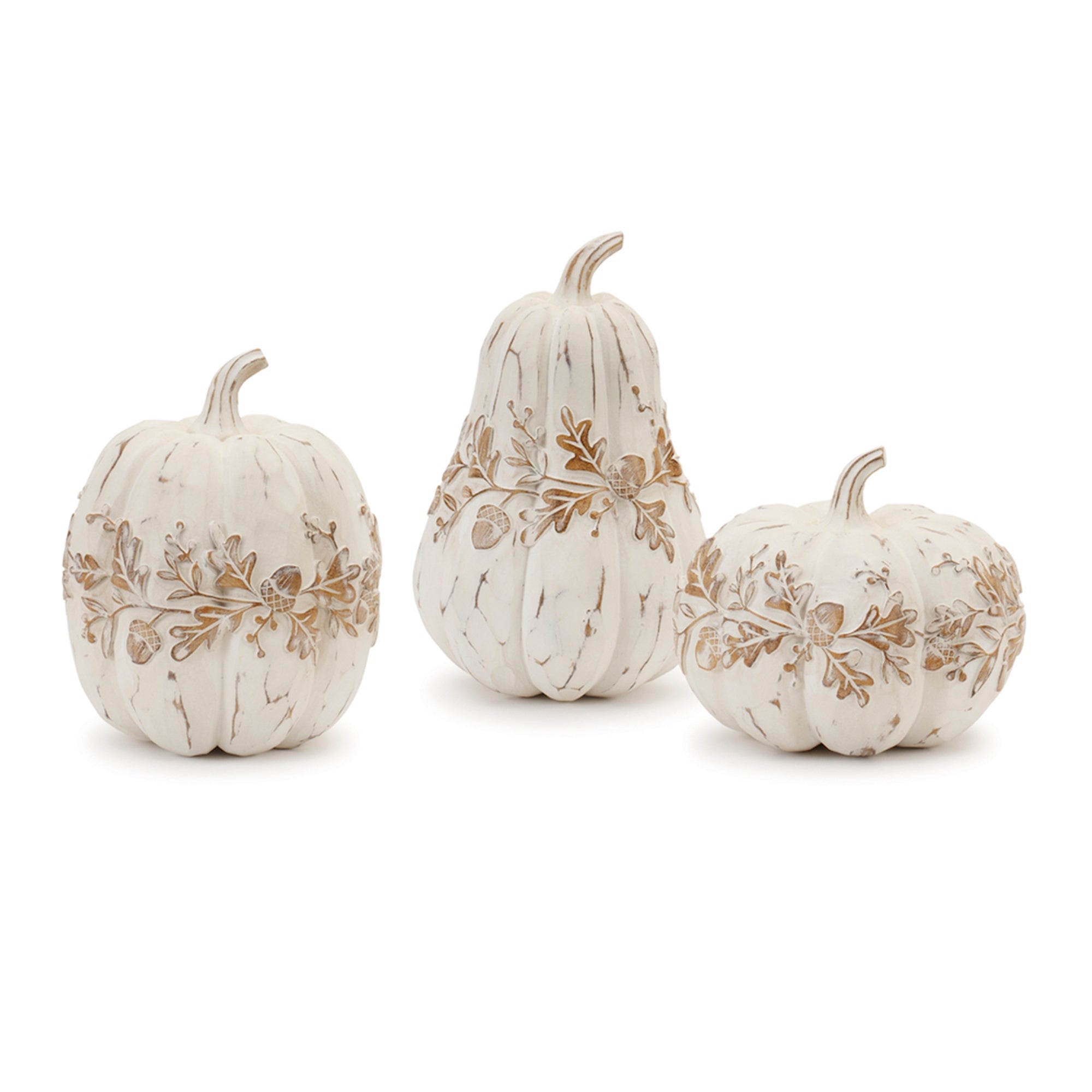 Pumpkin (Set of 3) 4.75"H, 6.5"H, 7.5"H Resin