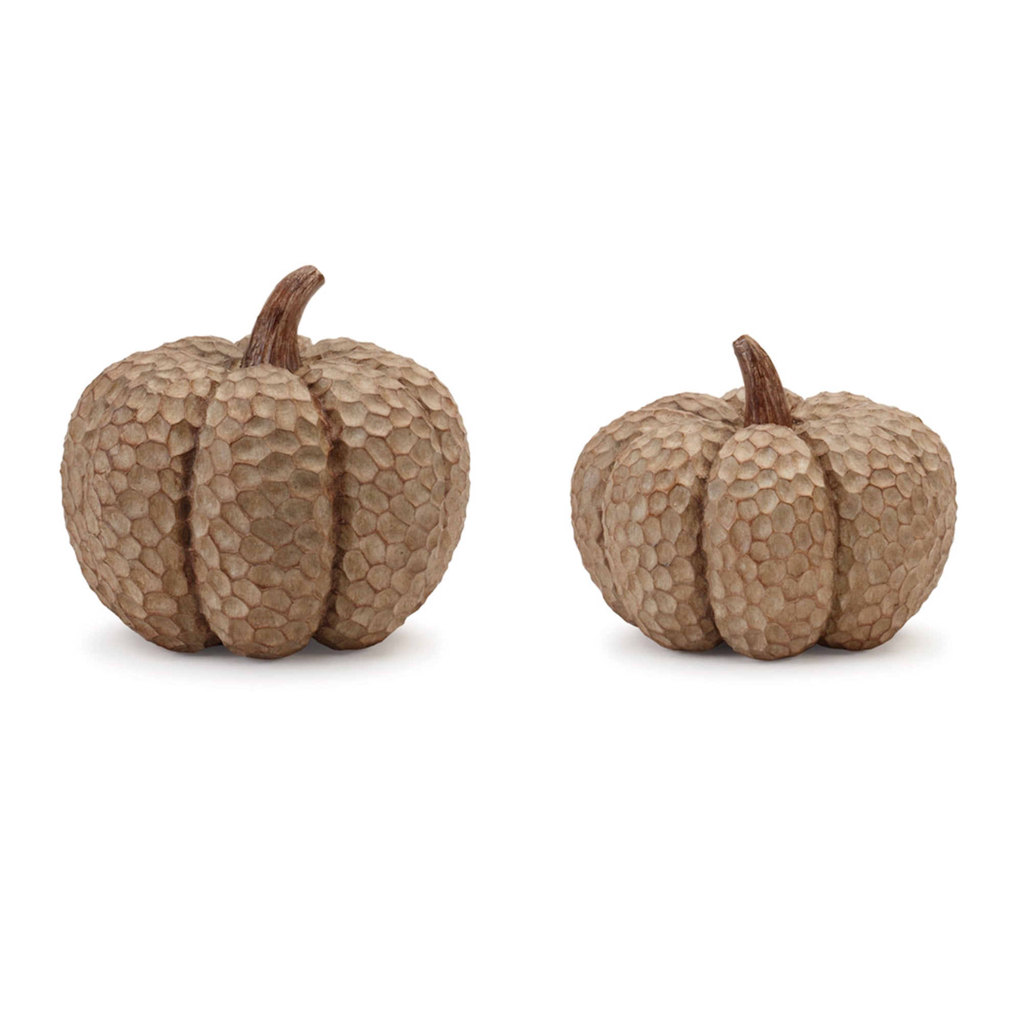 Pumpkin (Set of 2) 5.5"H, 6.75"H Resin