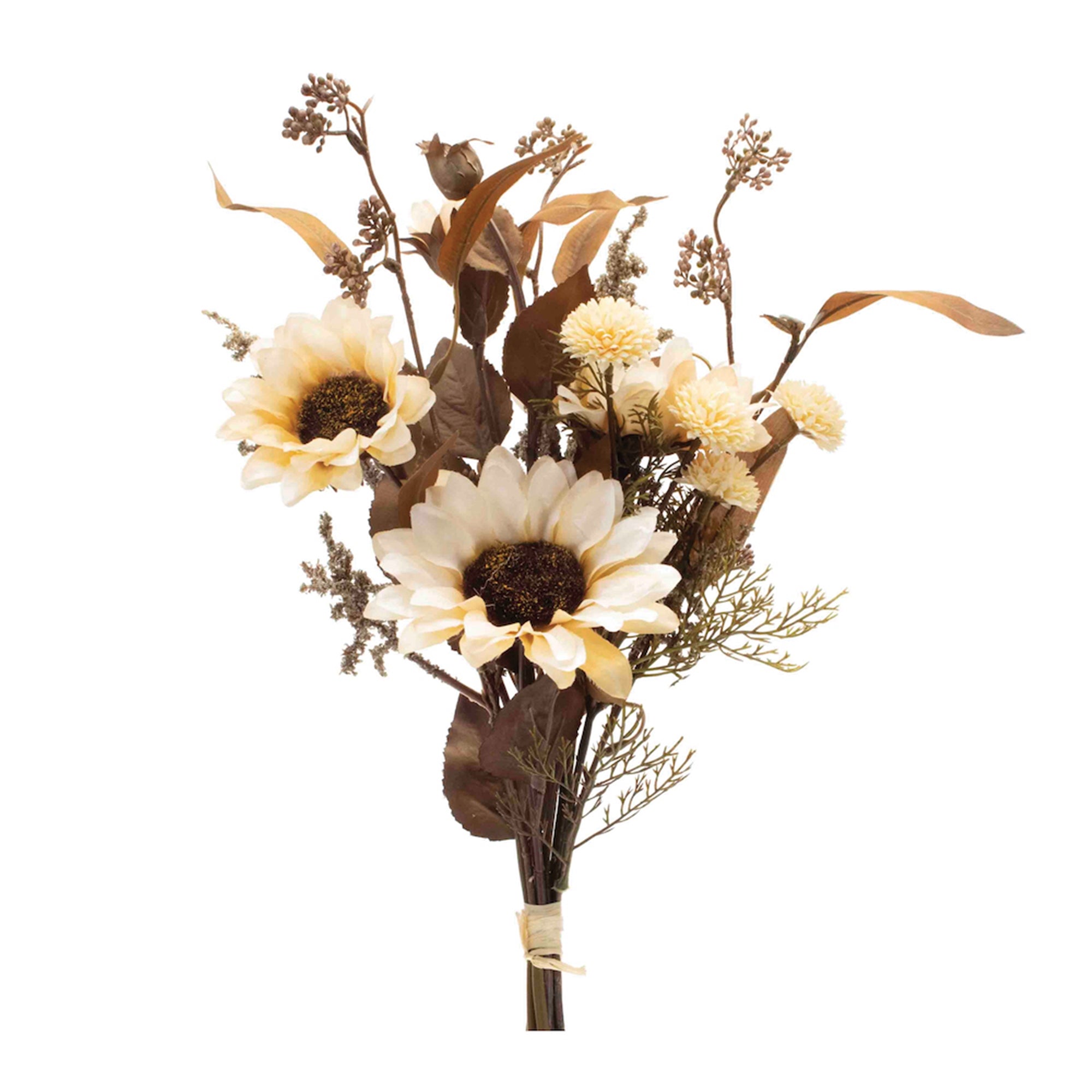 Mixed Sunflower Bush 23”H Polyester/