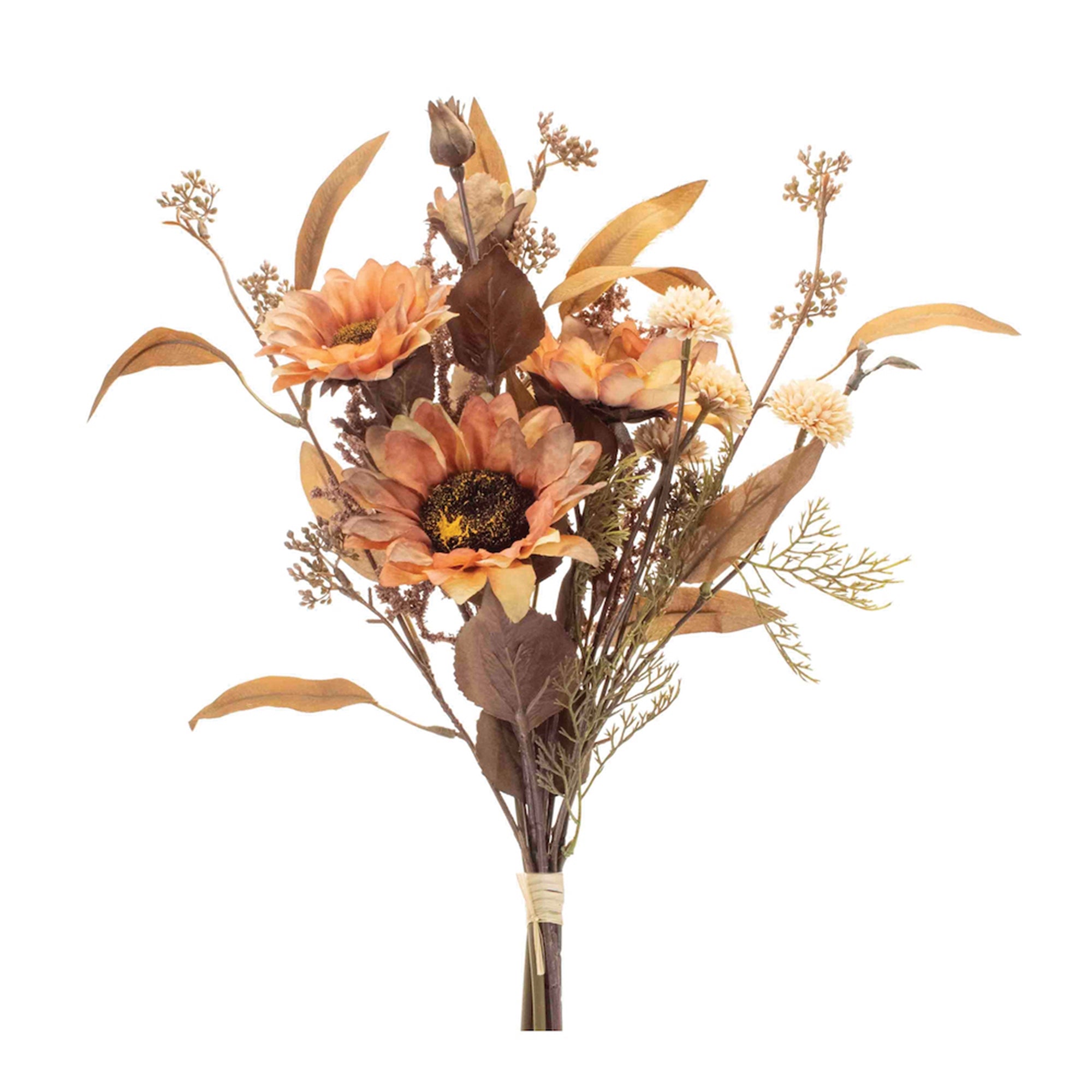 Mixed Sunflower Bush 23”H Polyester/