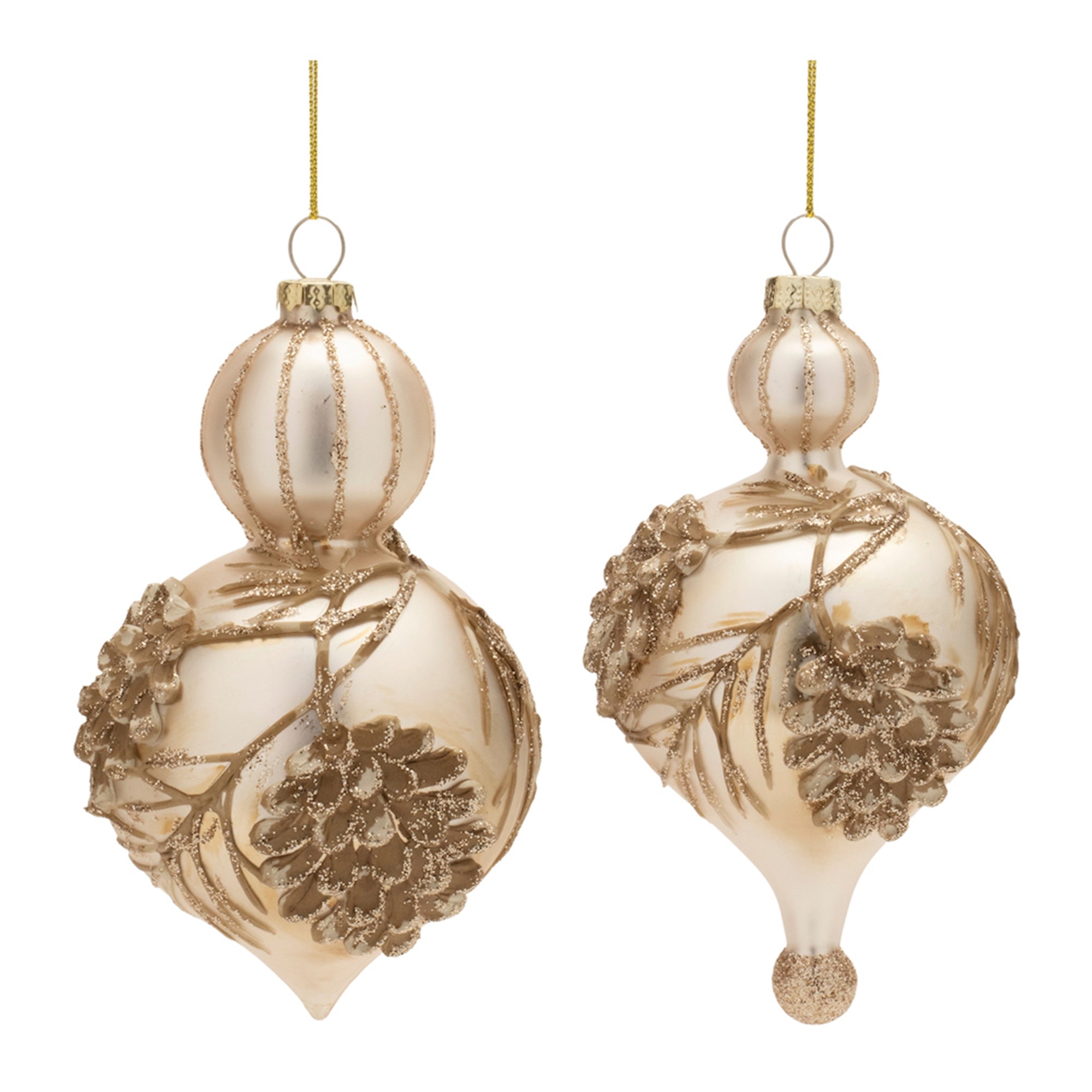 Neutral Botanical Ornament (S/2)