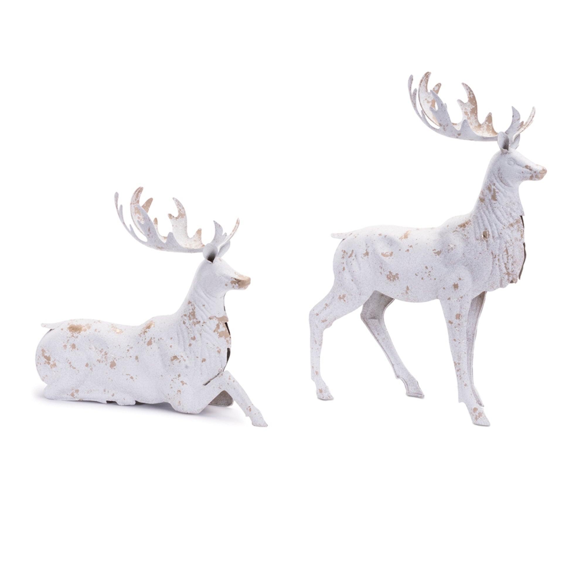 Deer (2 Asst) 15"L x 13"H, 14"L x 20"H Metal
