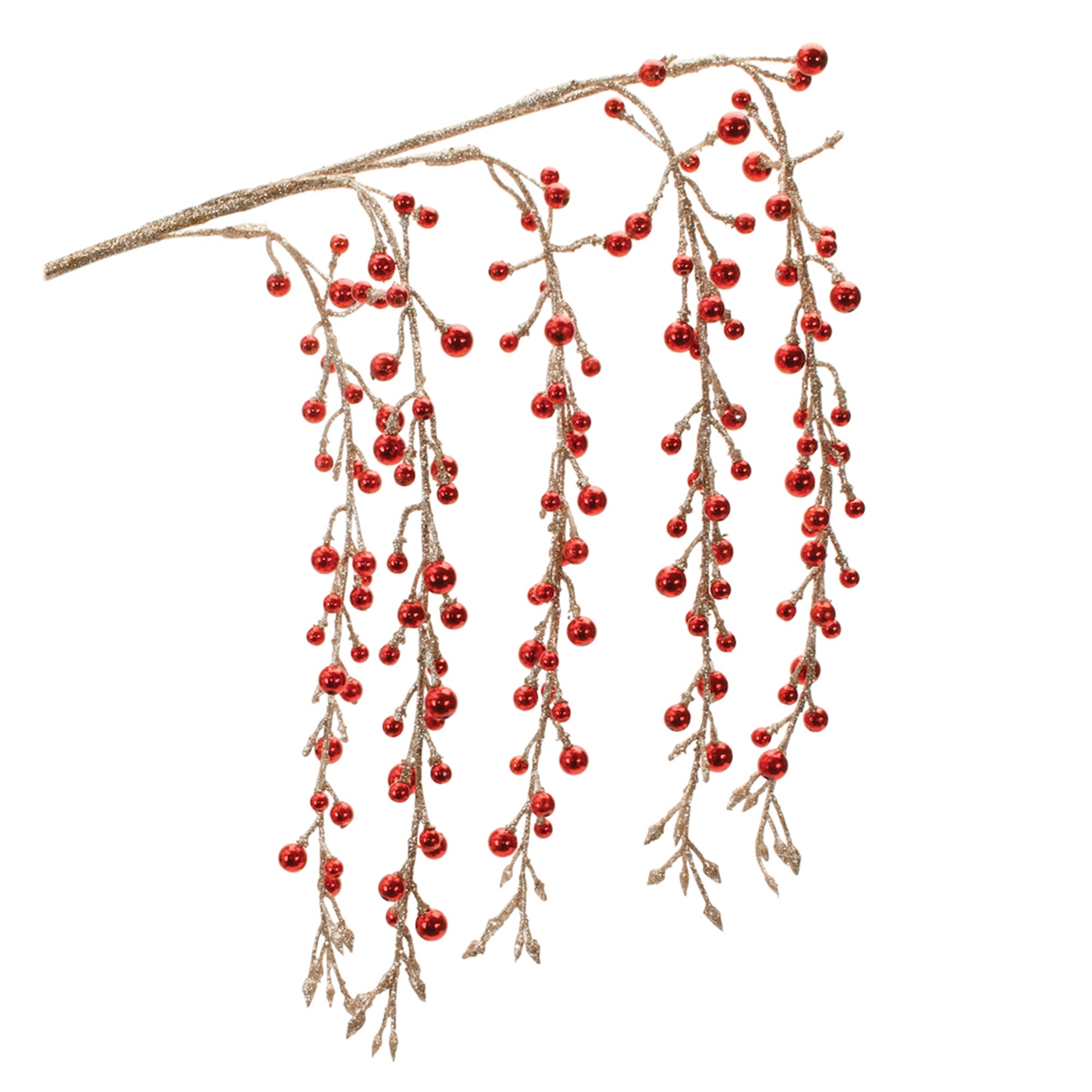 Hanging Glitter Berry Spray (Set of 2)