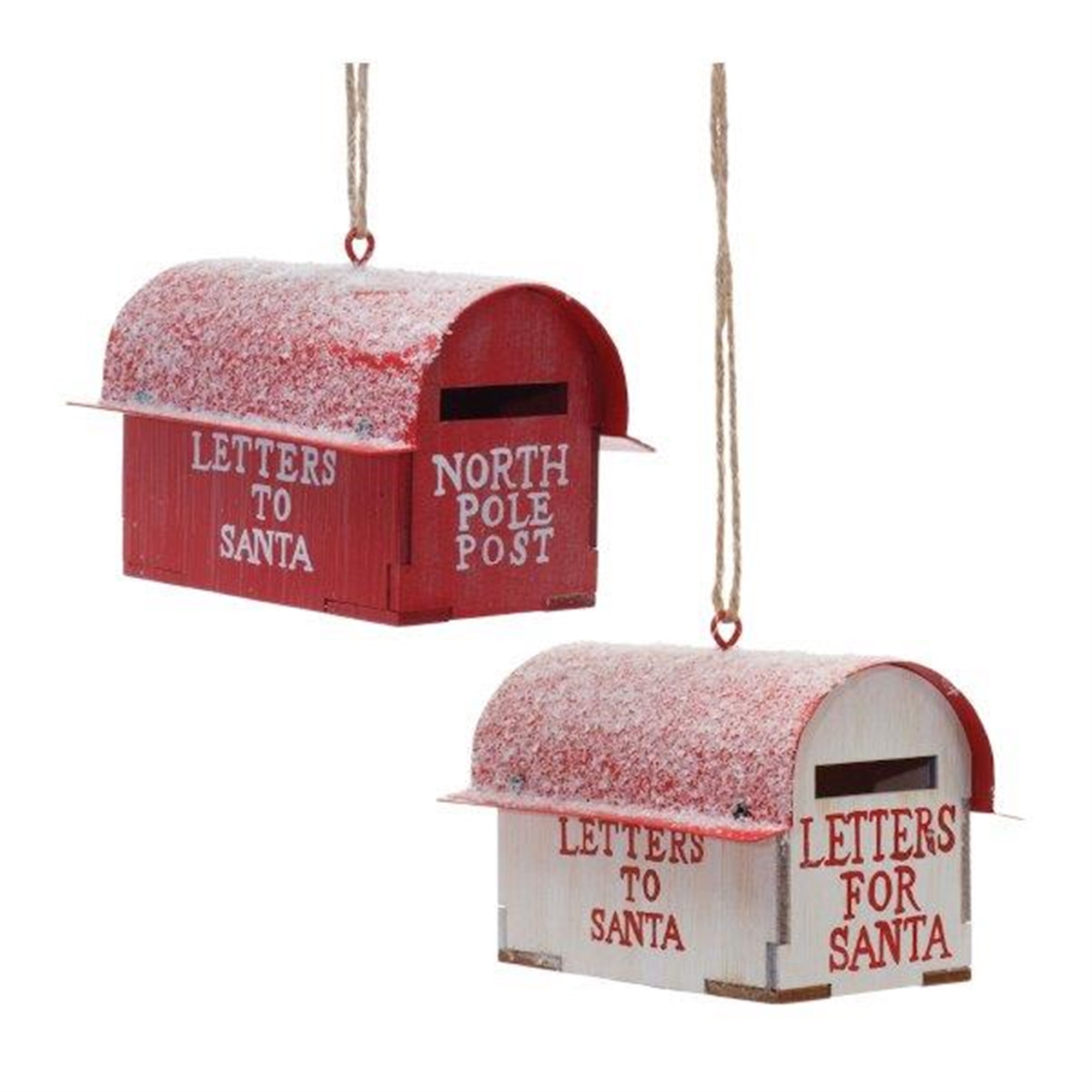 Mailbox Ornament (2 Asst) 3”H Metal