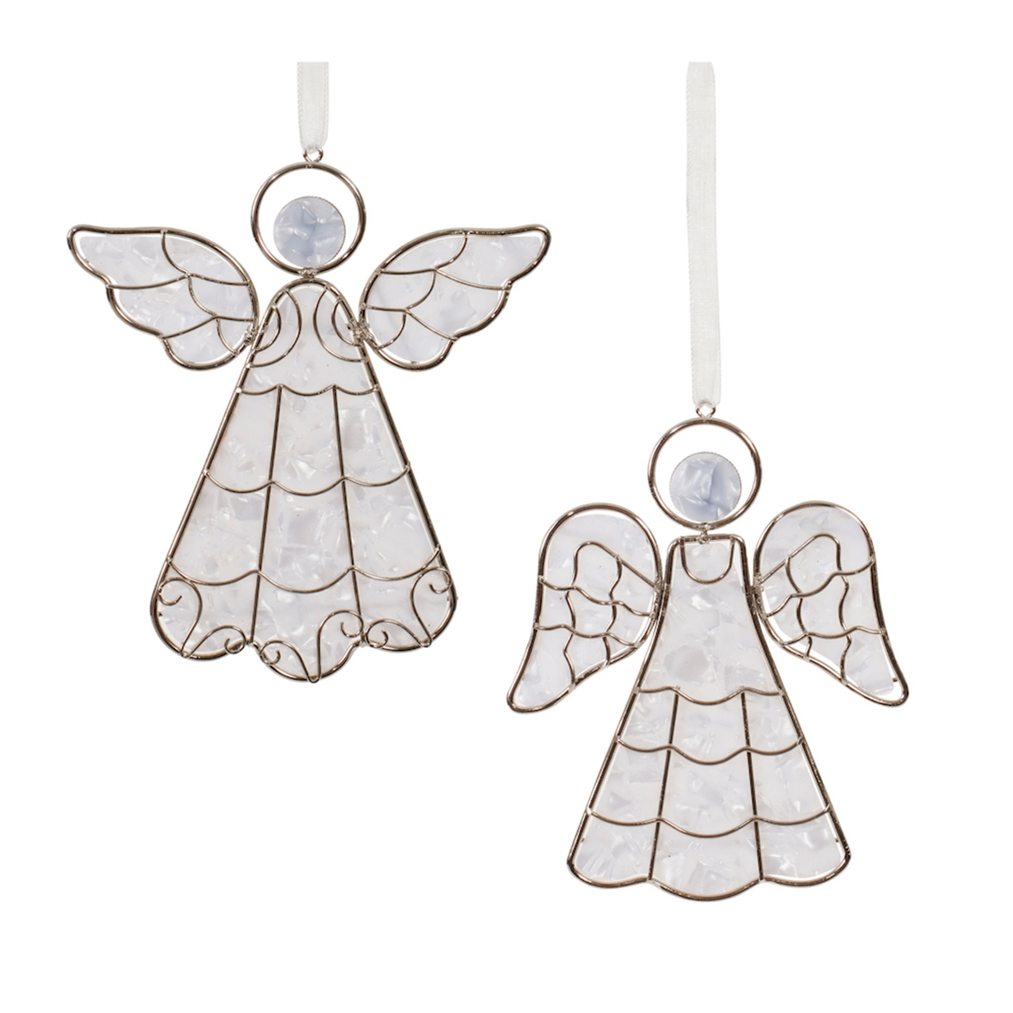 Angel Ornament (2 Asst) 5”H /Metal