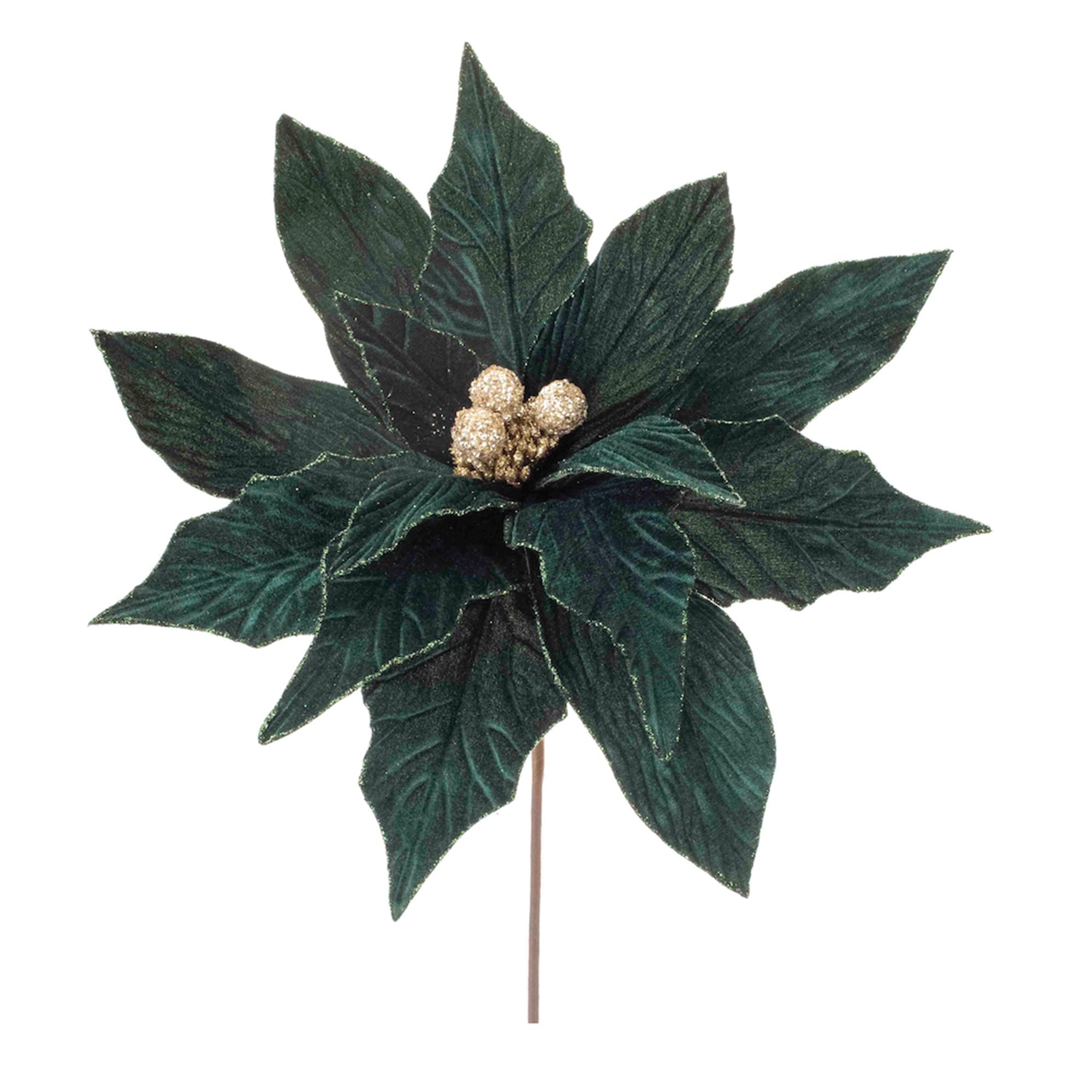 Poinsettia Stem 28”H Polyester
