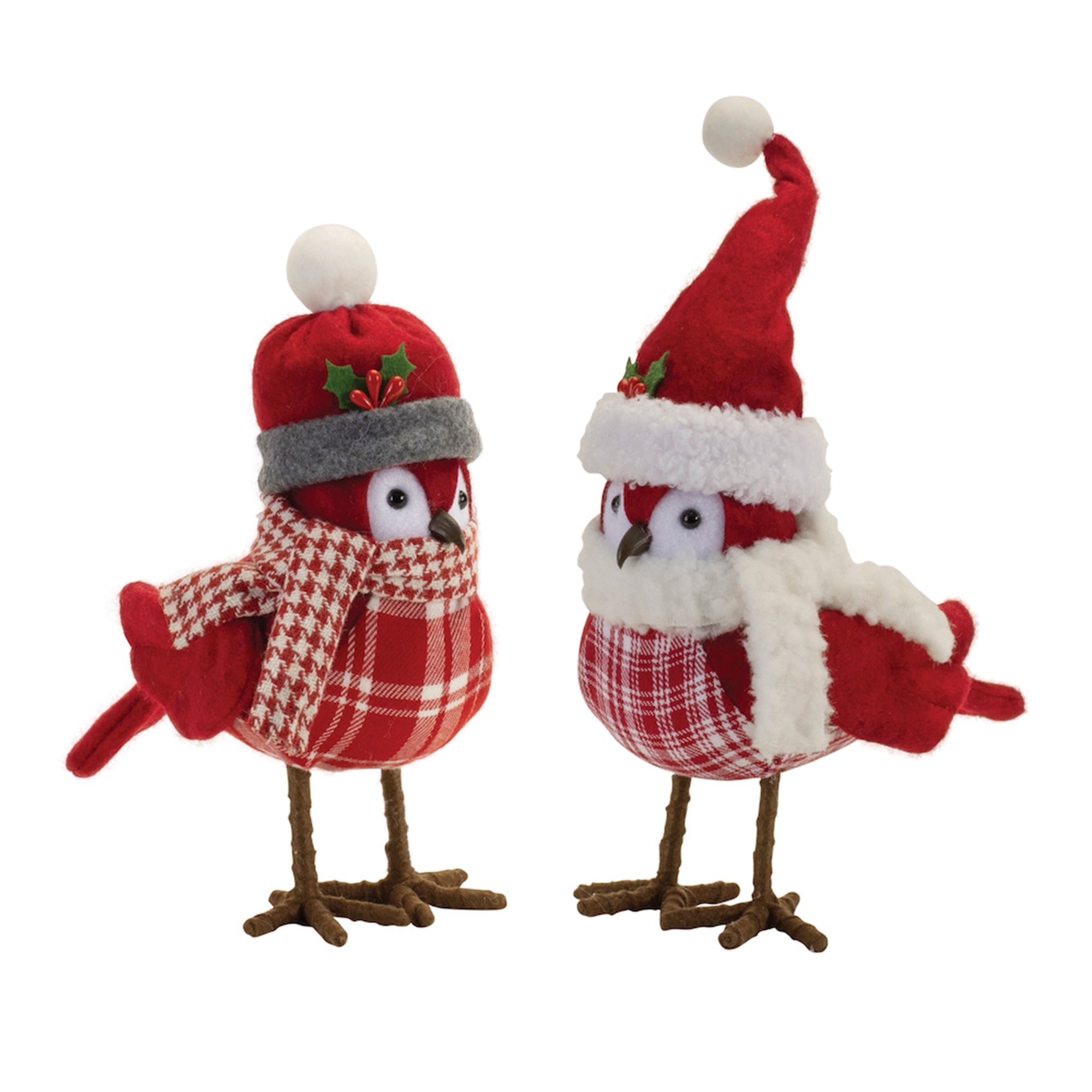 Winter Bird (2 Asst) 8"H, 11"H Polyester