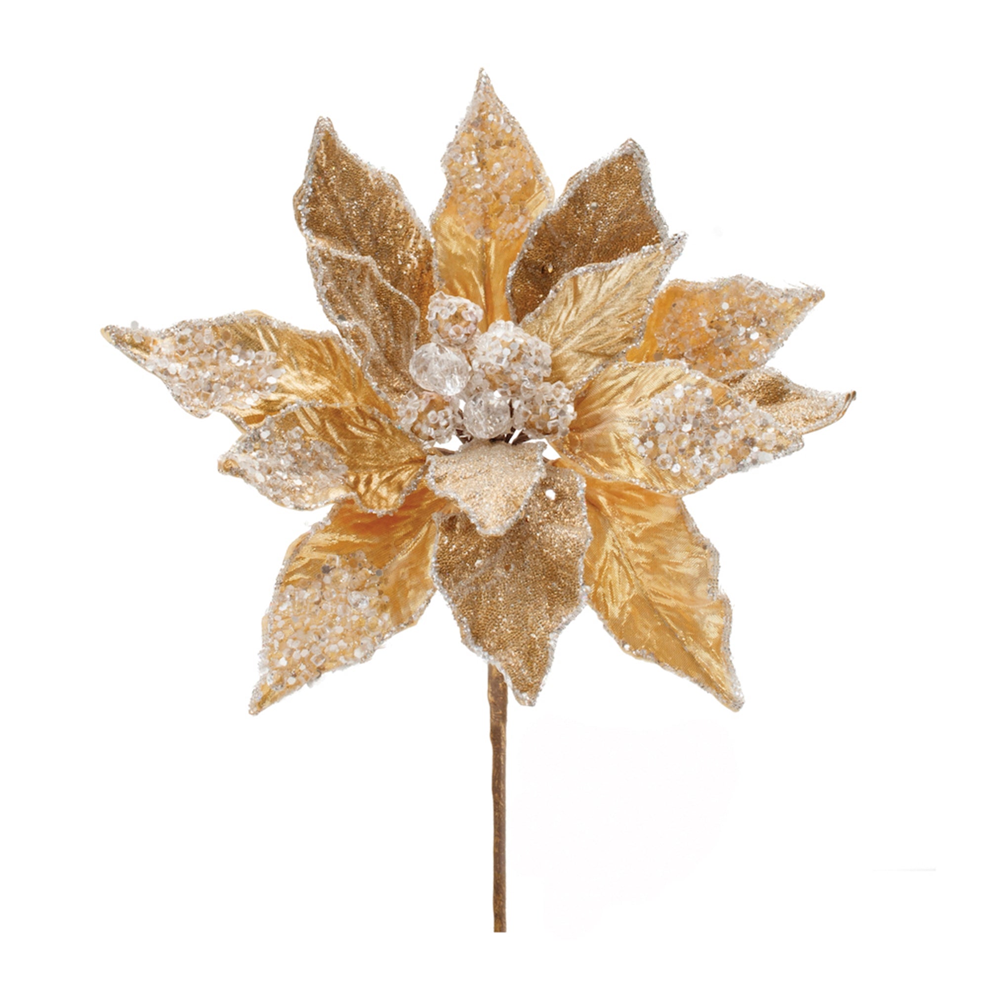 Poinsettia Stem 28”H Polyester