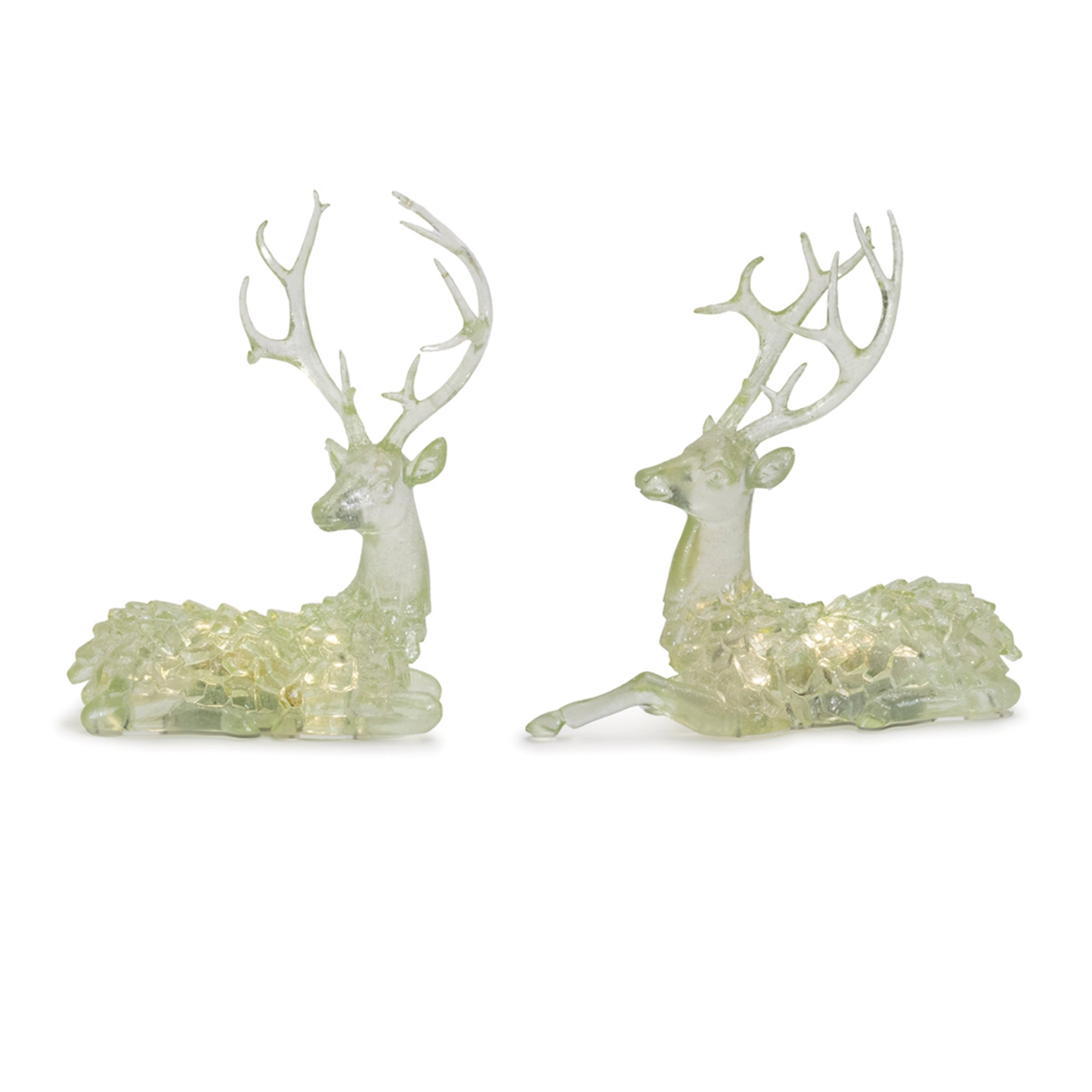Deer (2 Asst) 10”H Resin 2 AAA Batteries, Not Included