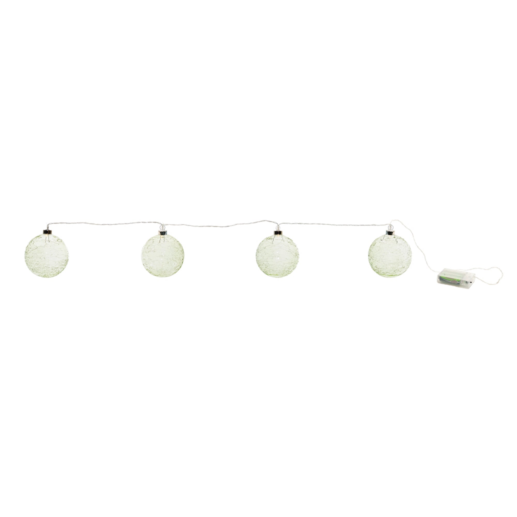 LED Ball Ornaments 3.5”D x 4.5'L Glass 6 Hr Timer 3 AA Batteries, Not Included