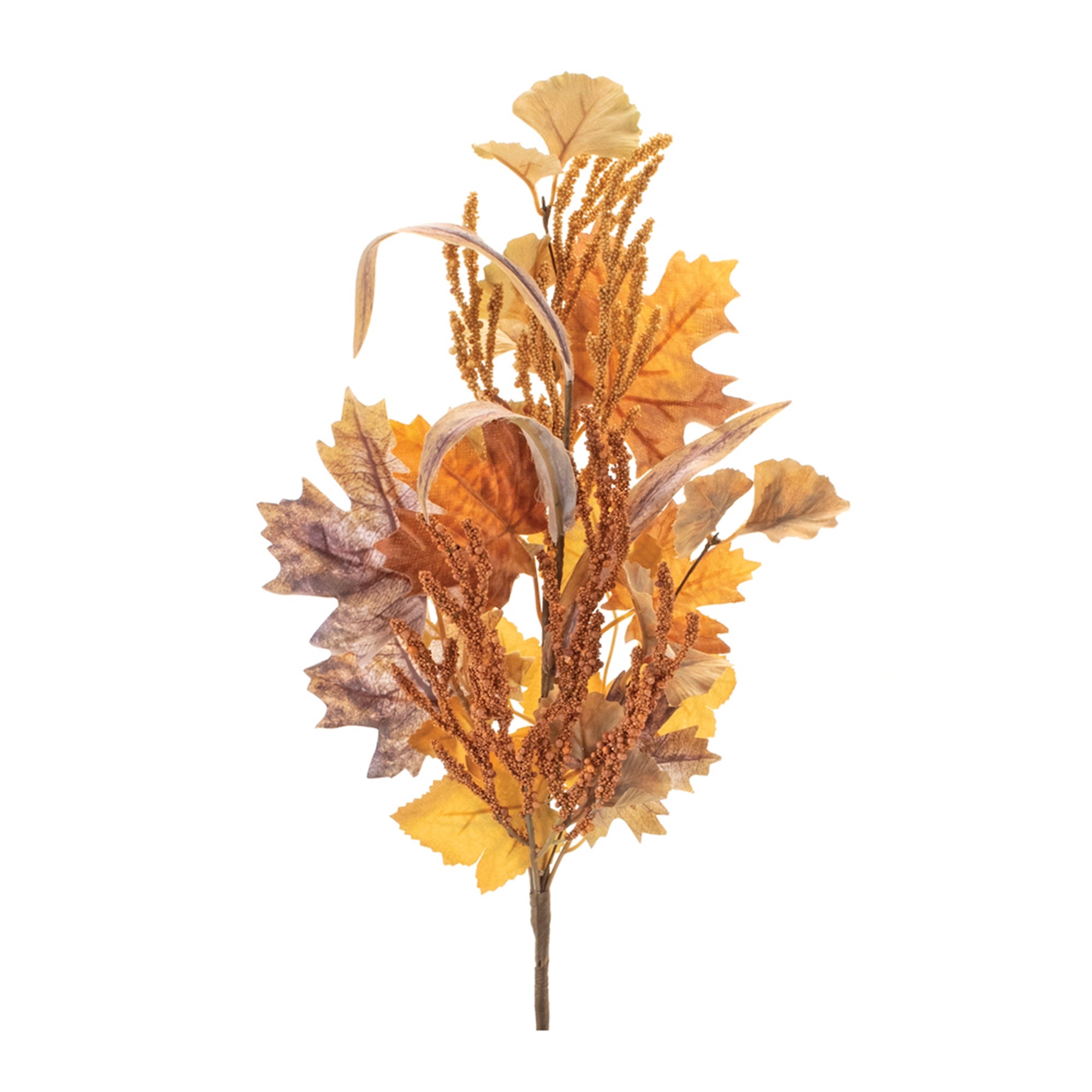 Mixed Maple Leaf Spray 19”H Polyester