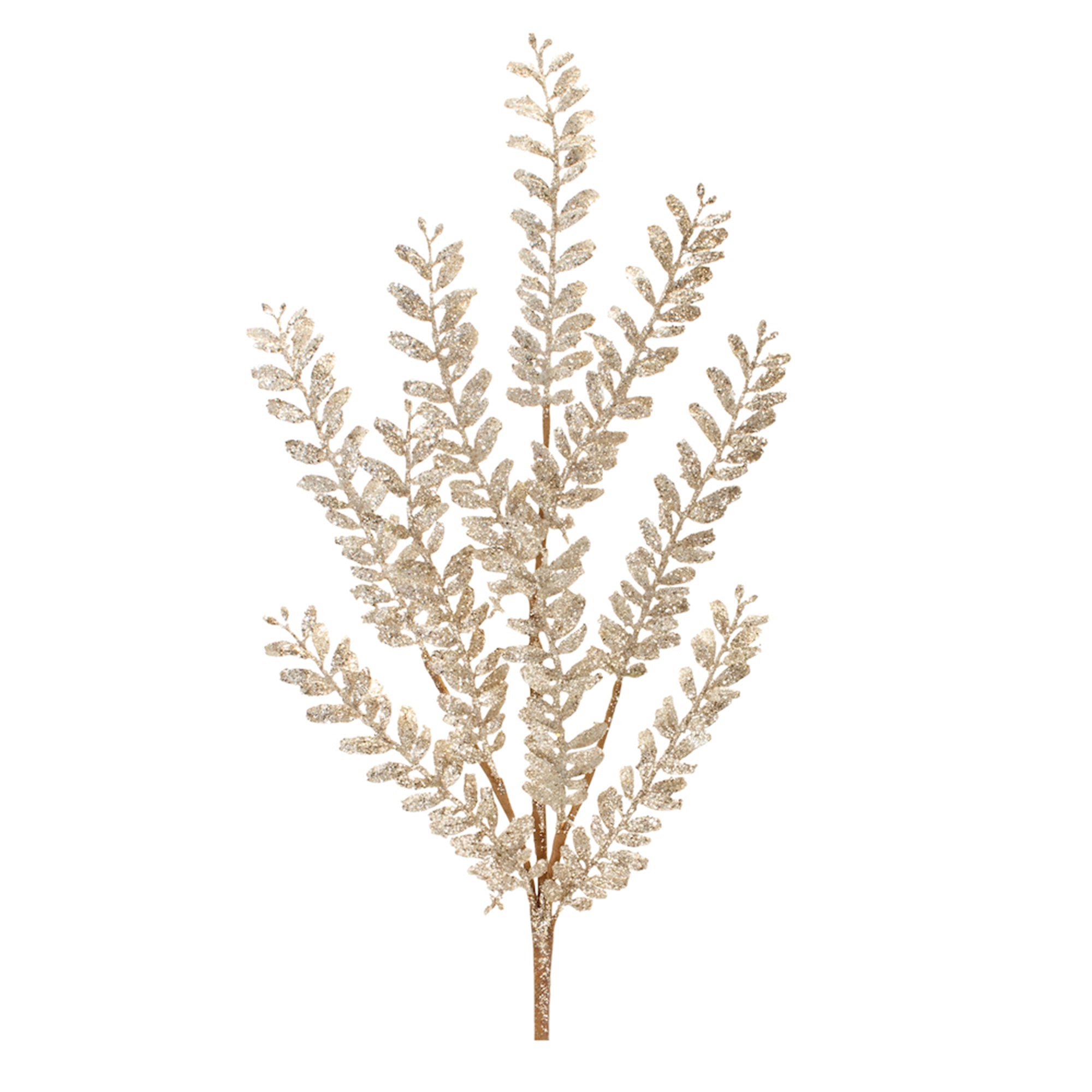 Glitter Leaf Spray 28”H