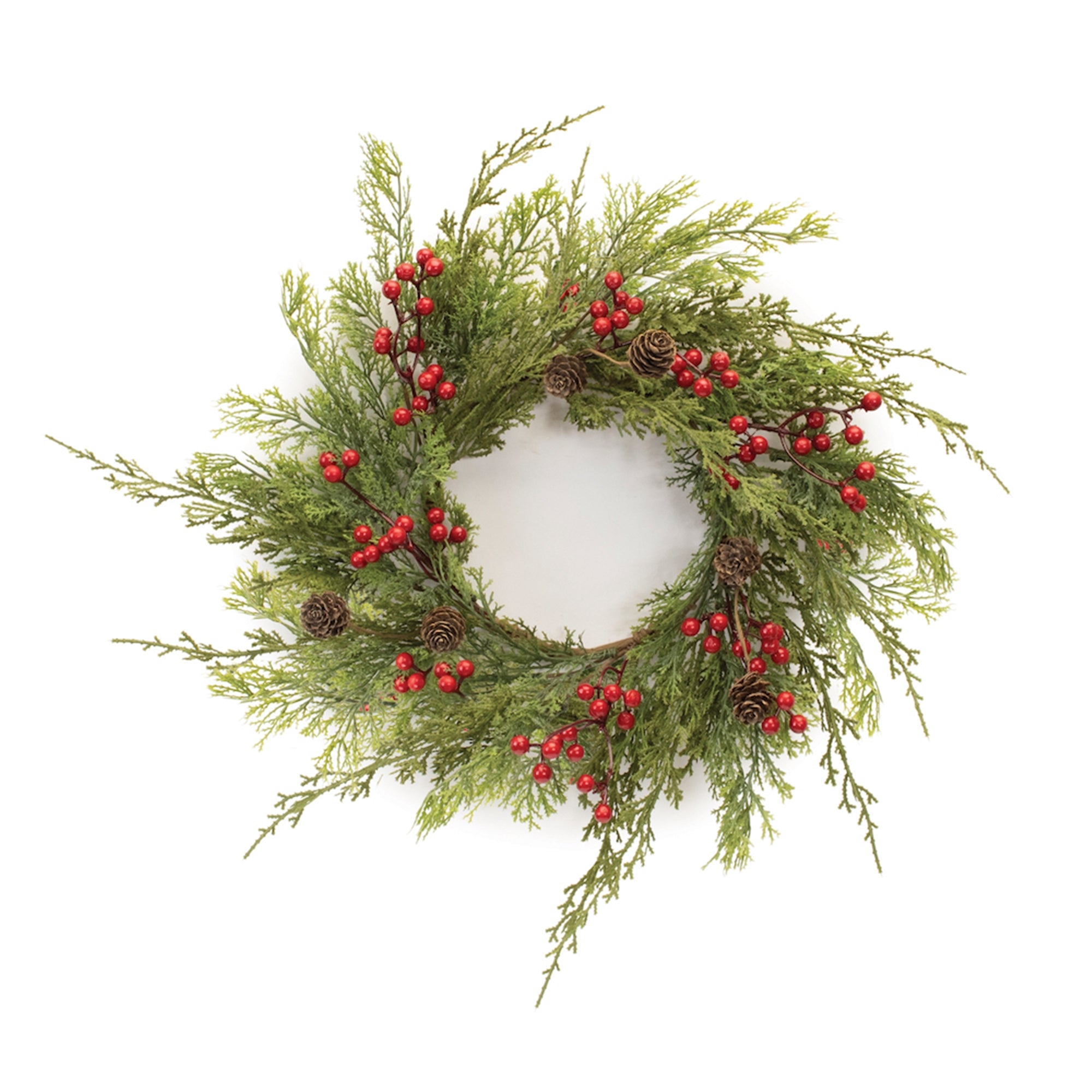 Pine and Berry Wreath 17.5”D