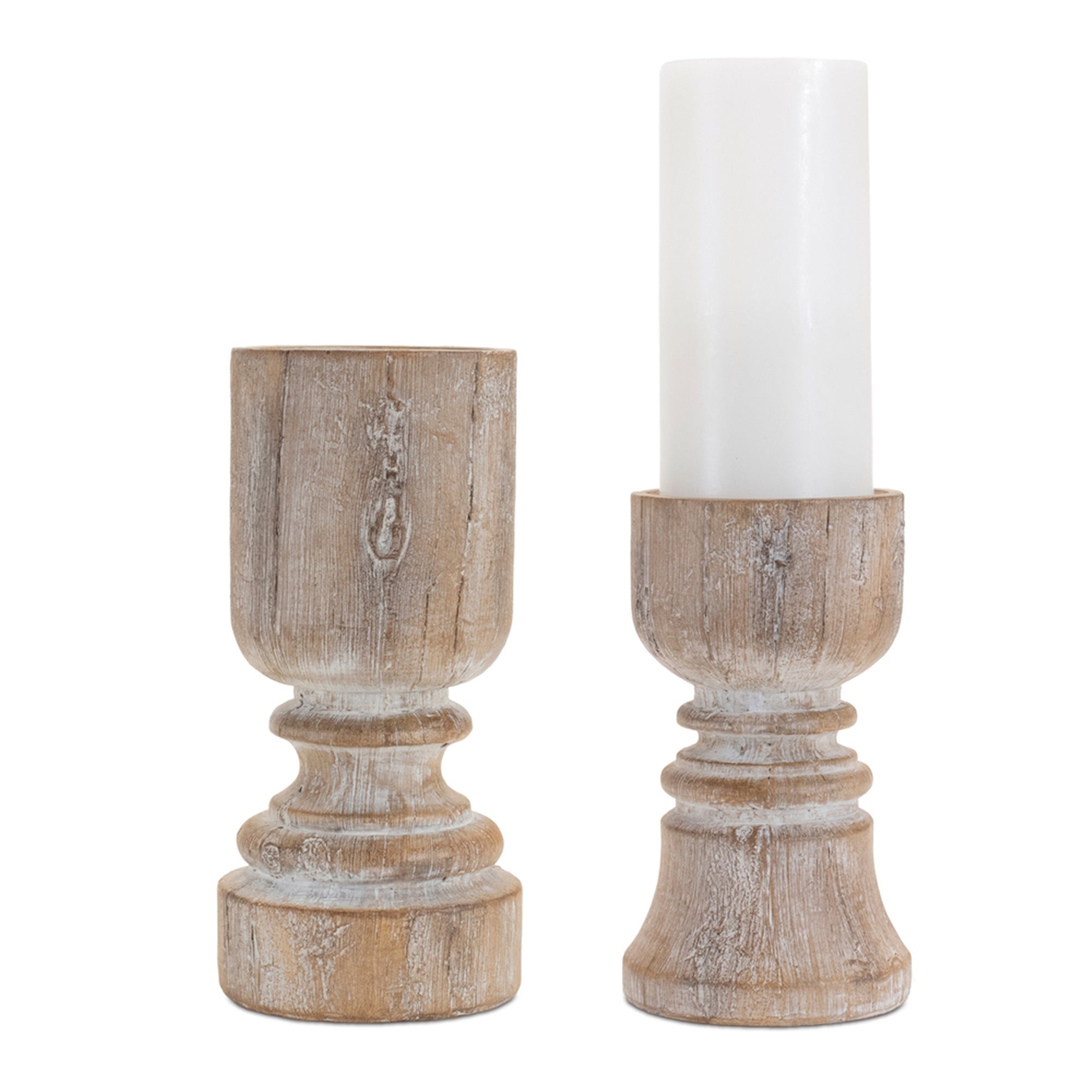 Candleholder (Set of 2) 7"H, 9"H Resin