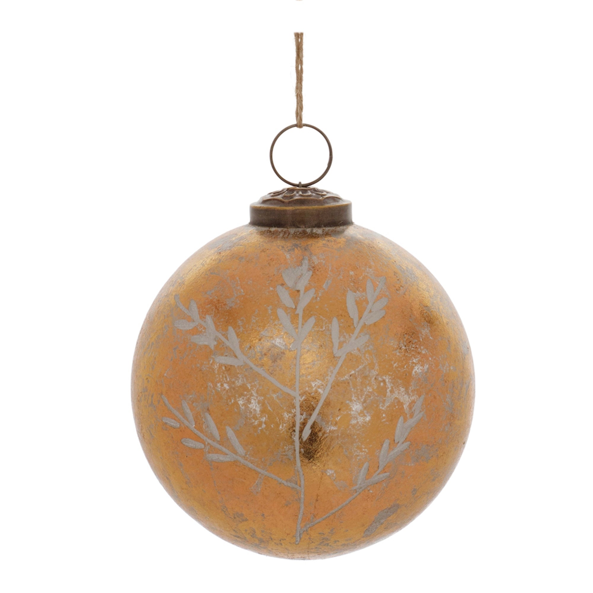 Ball Ornament 4”D Glass