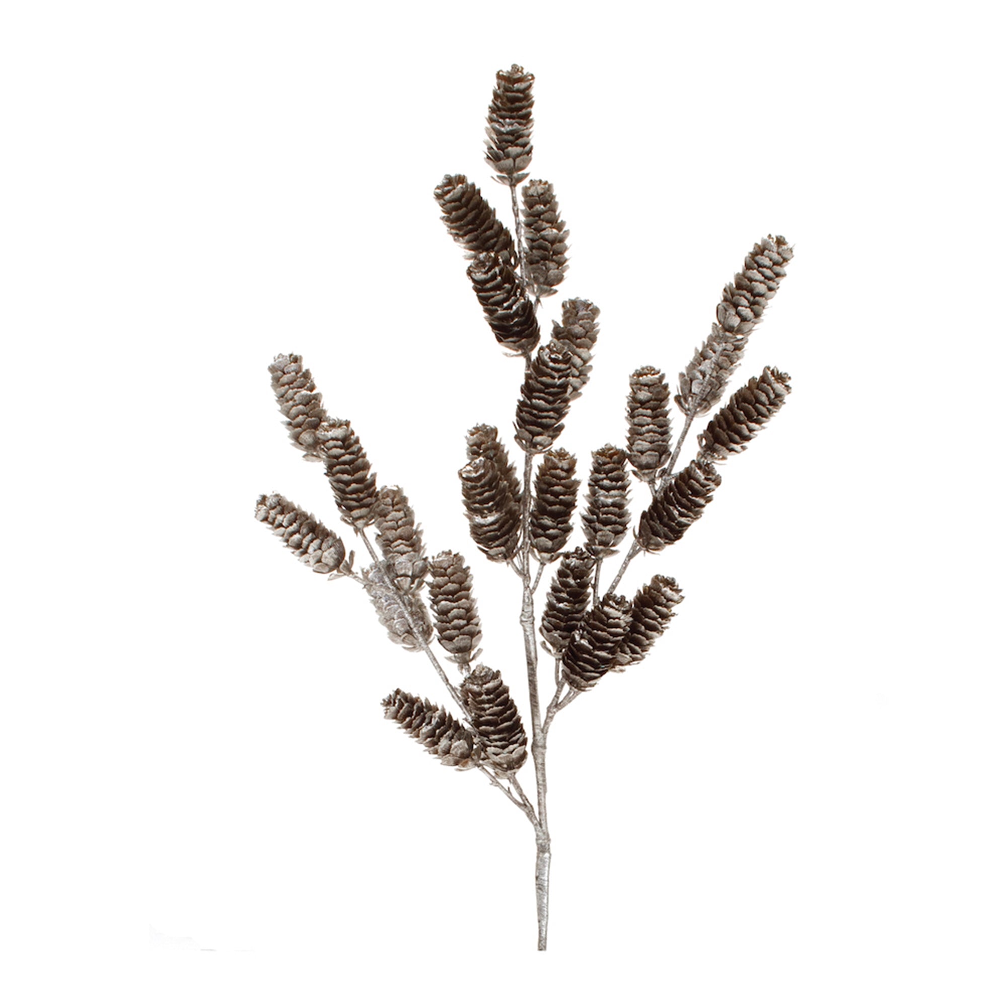 Metallic Silver Pinecone Spray (Set of 2)