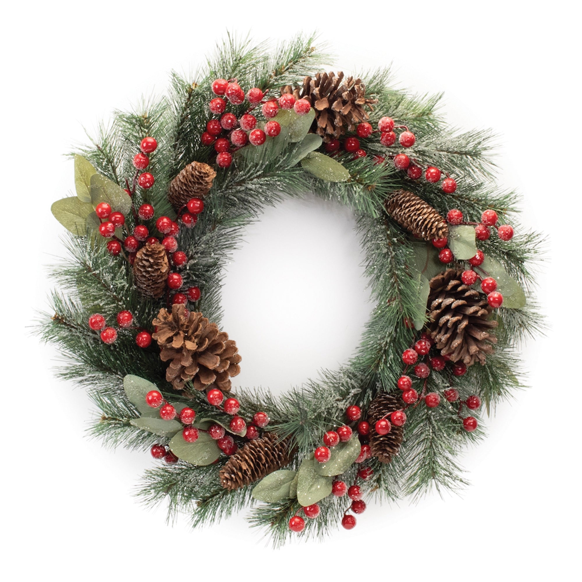 Pine/Berry/Cone Wreath 24”D