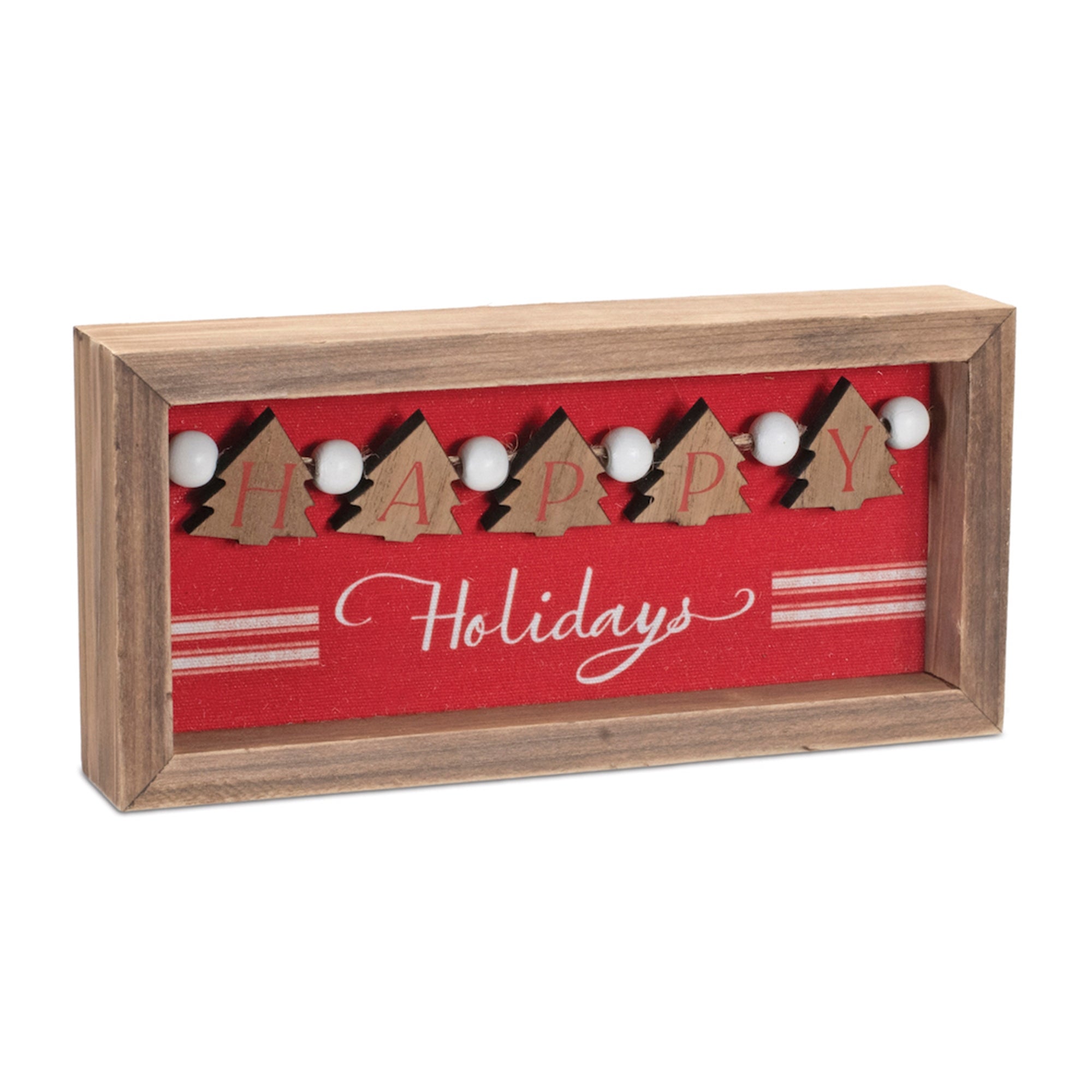 Happy Holidays Frame 8.25"L x 4"H Wood/Wood