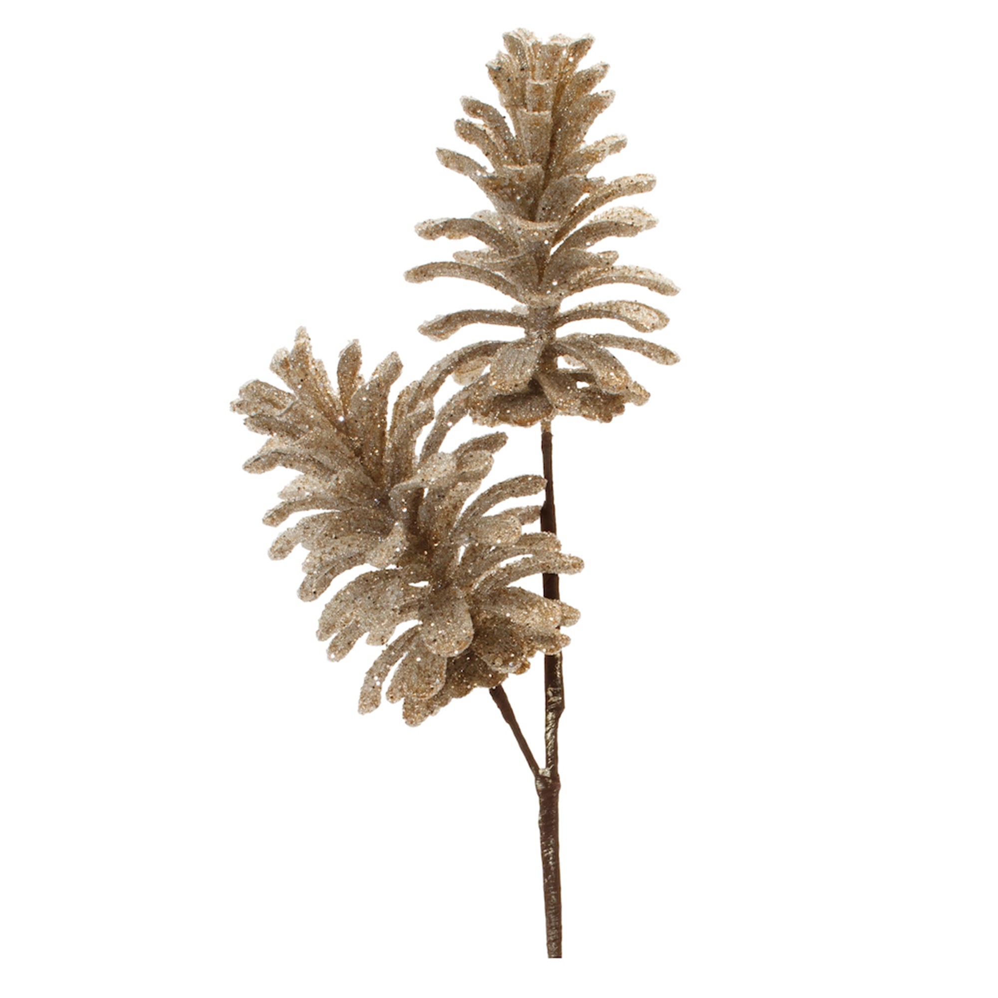 Double Pine Cone Spray 22”H