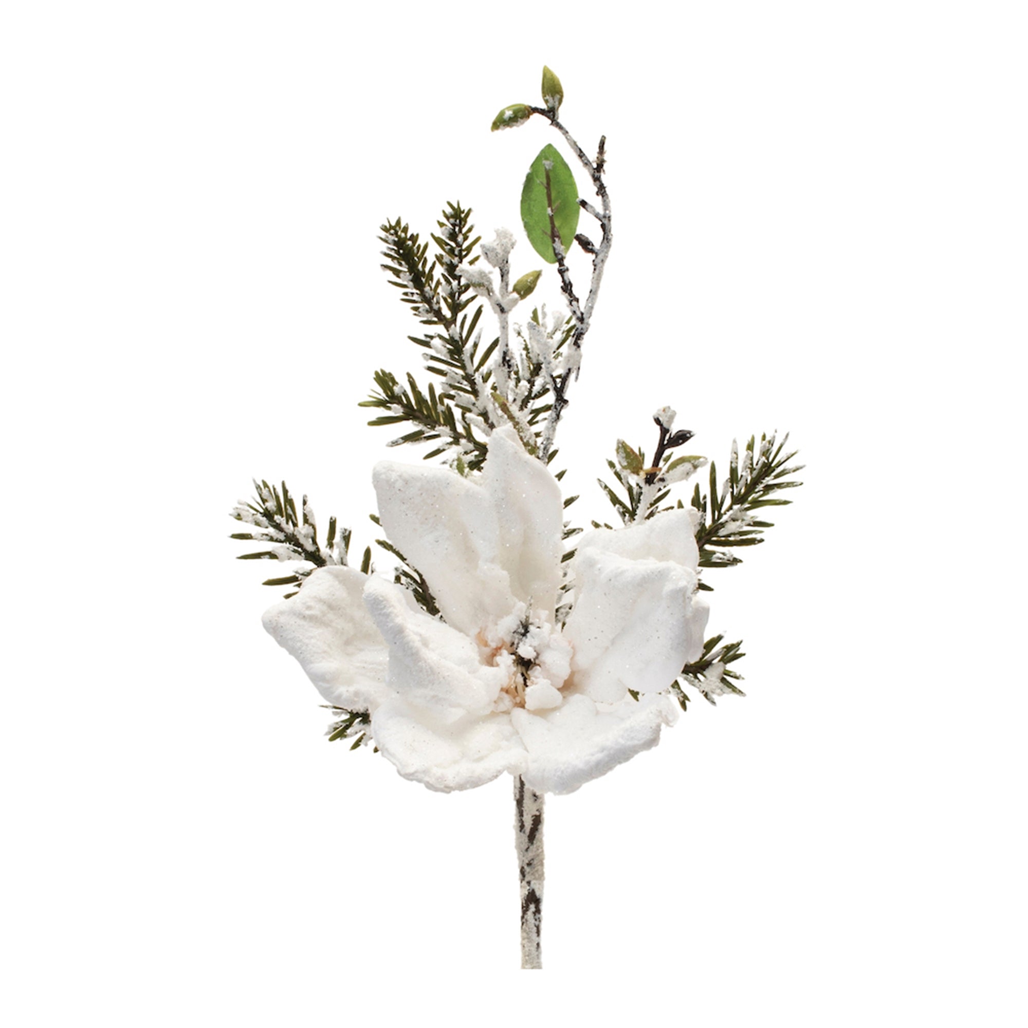 Magnolia and Pine Spray 19.5”H Polyester/