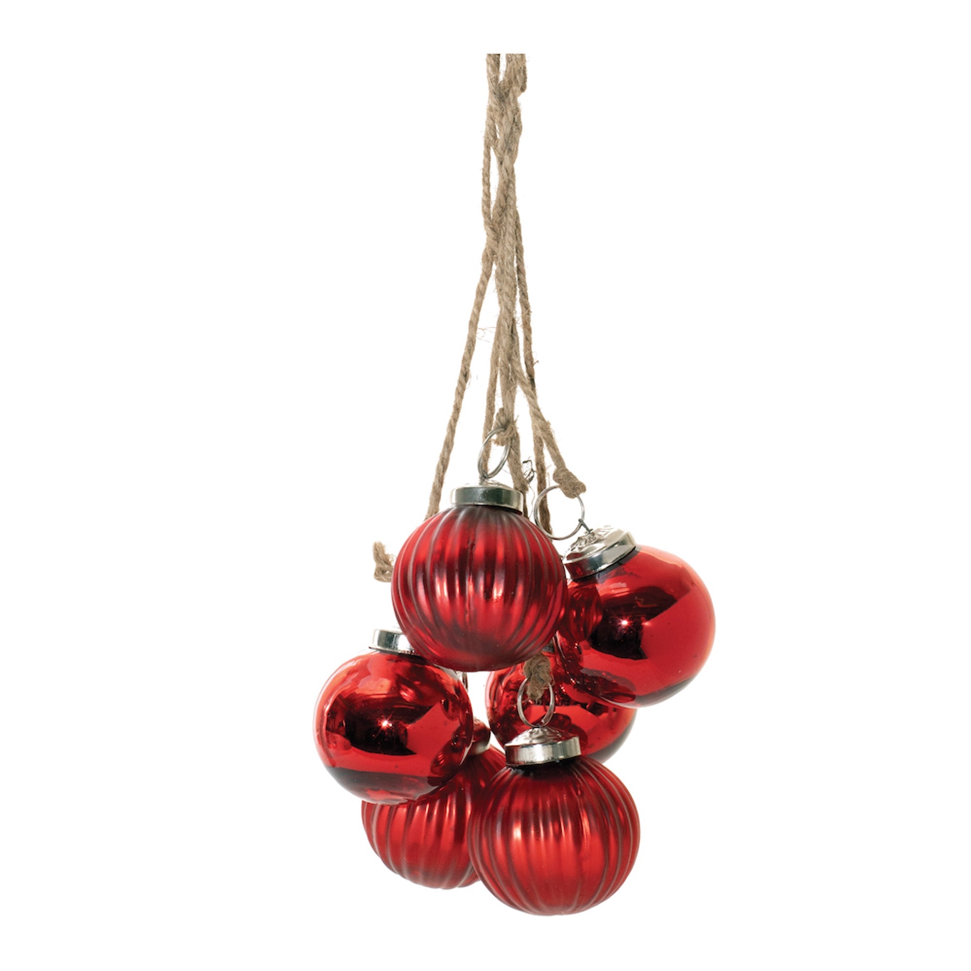 Ornament Drop 21”L Glass/Jute