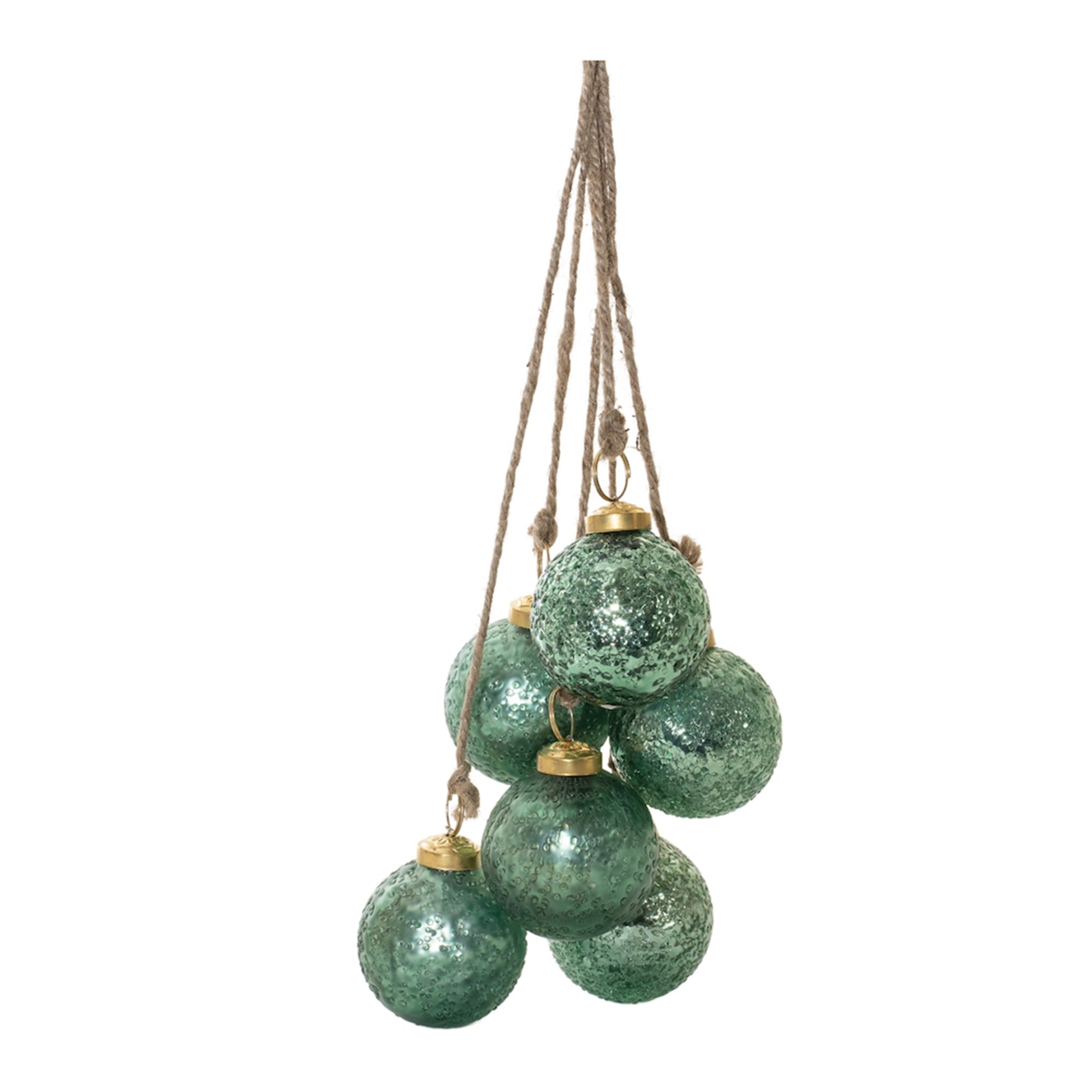 Ornament Drop 21”L Glass/Jute
