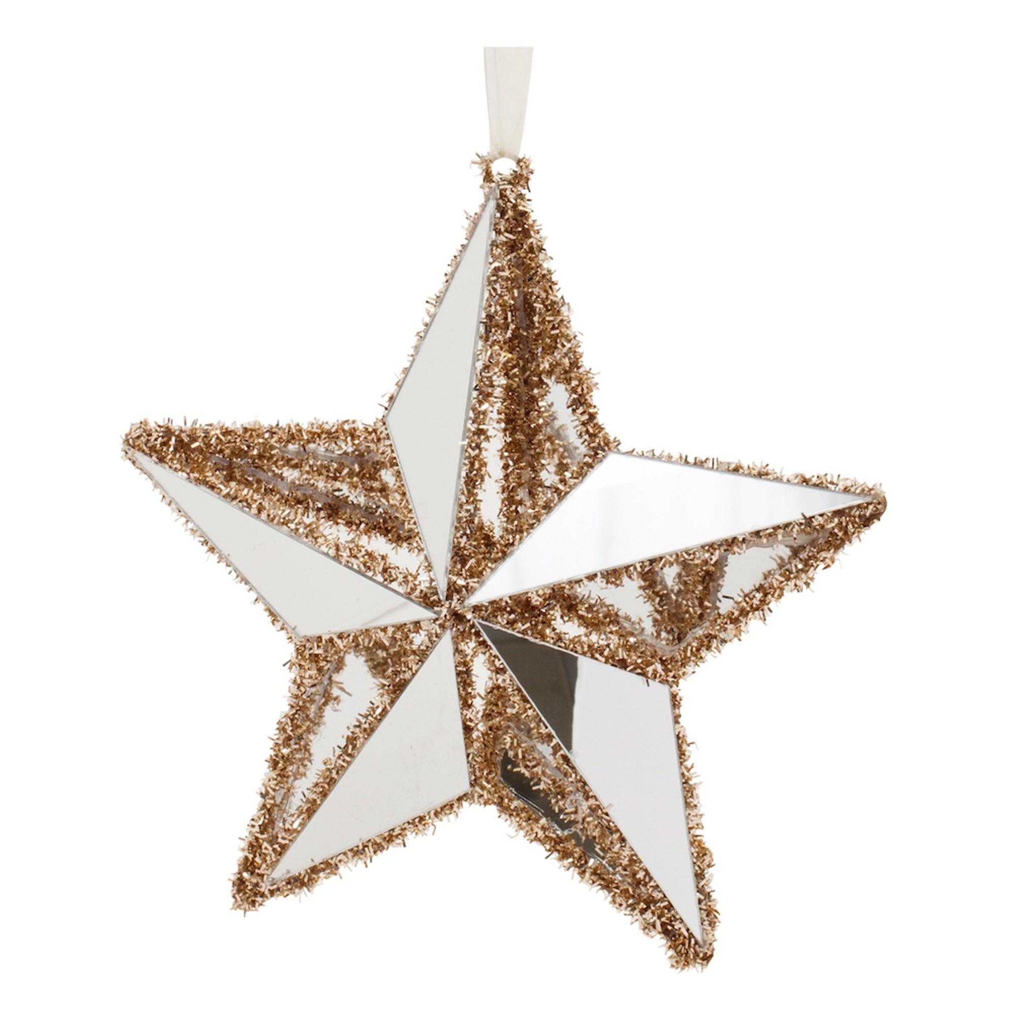 Star Ornament 8.5”H Wire/PVC