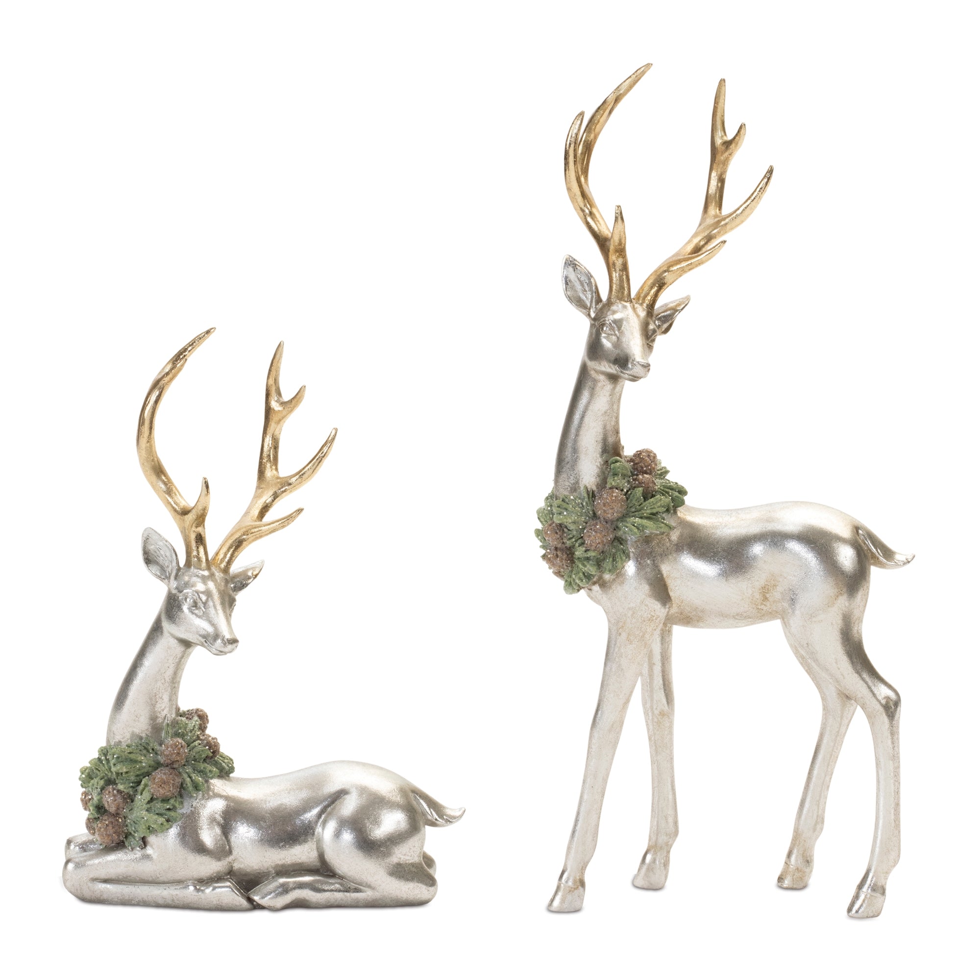 Deer (2 Asst) 8.75"H, 13"H Resin