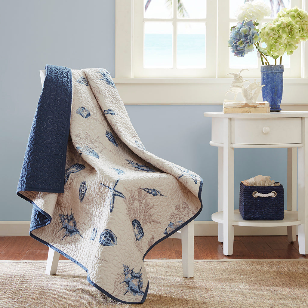 Bayside Oversized Cotton Quilted Throw