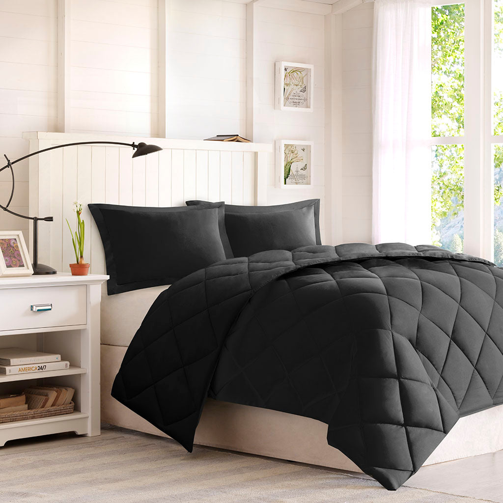 Larkspur 3M Scotchgard Diamond Quilting Reversible Down Alternative Comforter Set