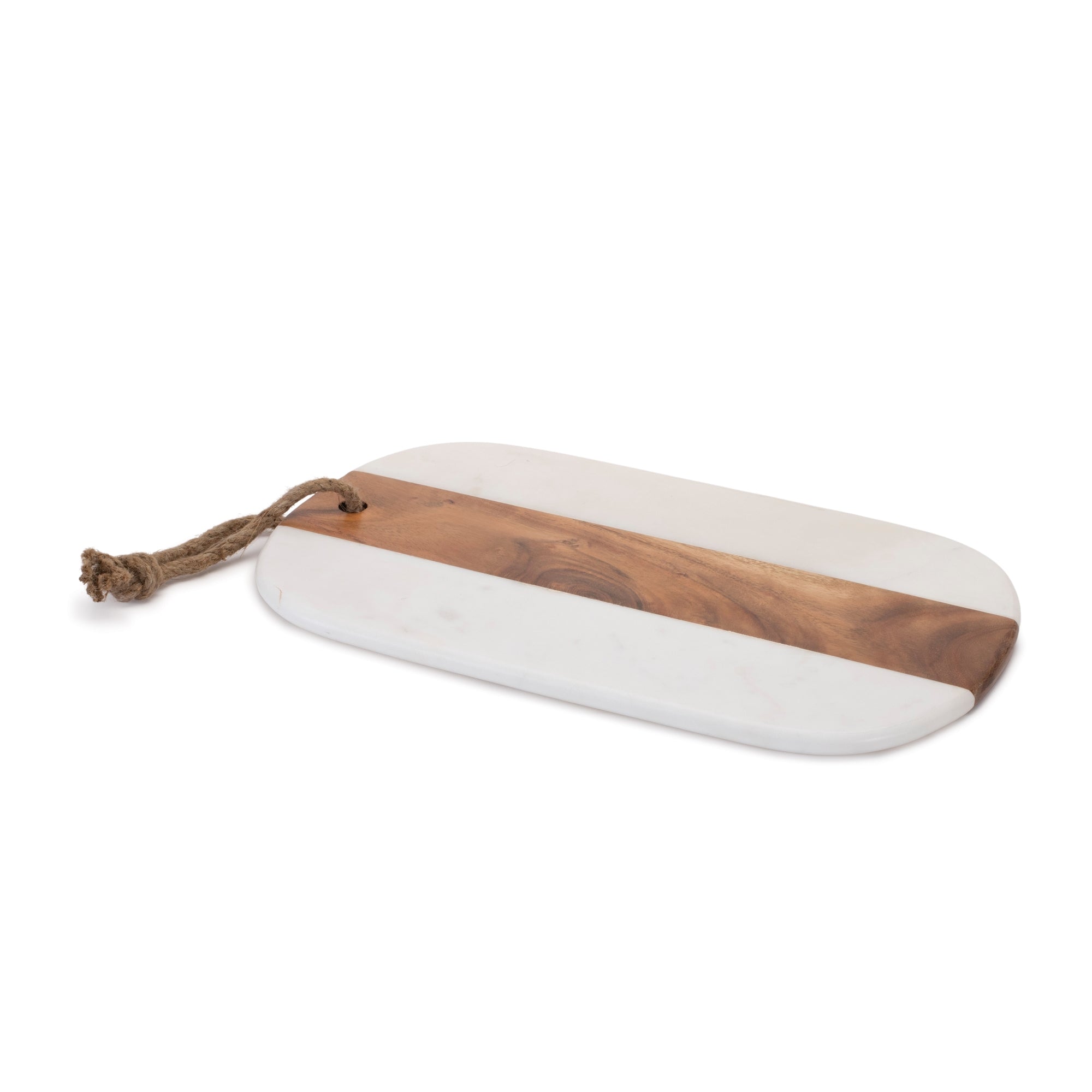 Charcuterie Board 16"L x 10"W x 1"H Marble/Wood