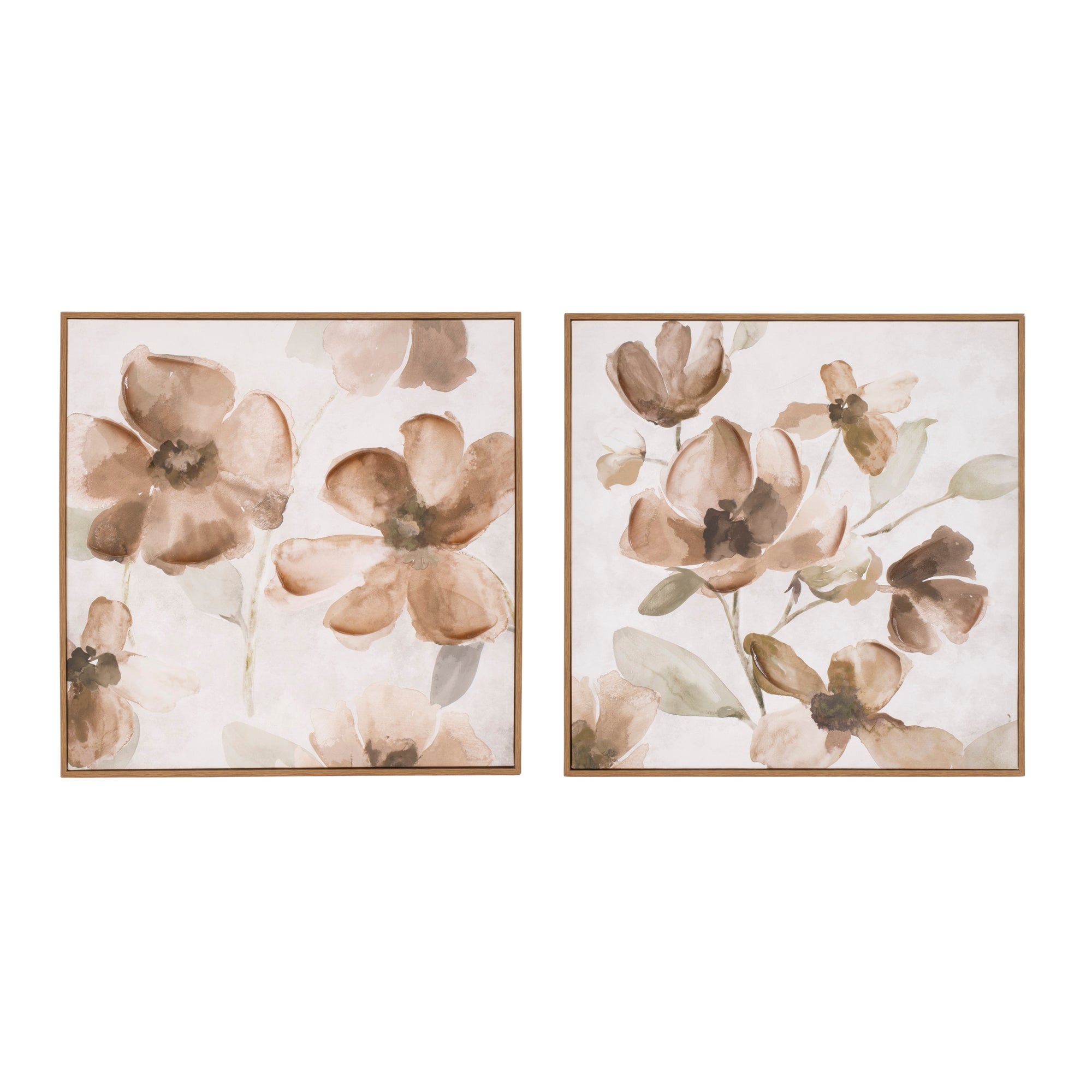 Floral Block (2 Asst) 16”SQ Wood/