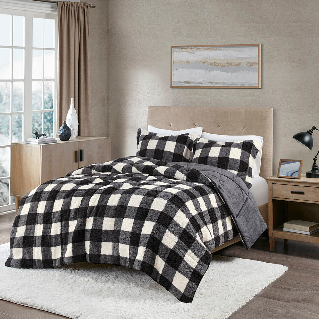 Brooks Plush to Sherpa Comforter Set