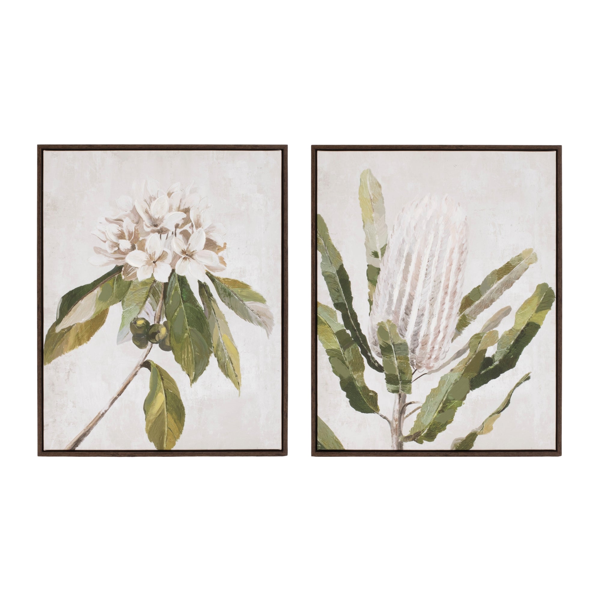 Floral Print (2 Asst) 15.5"L x 19.5"H Wood/