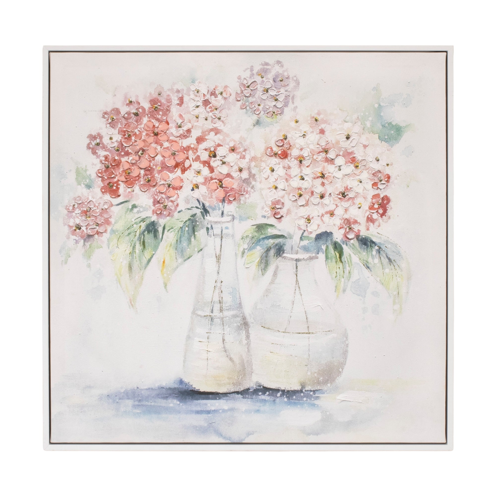 Hydrangea Print 20”SQ Wood/