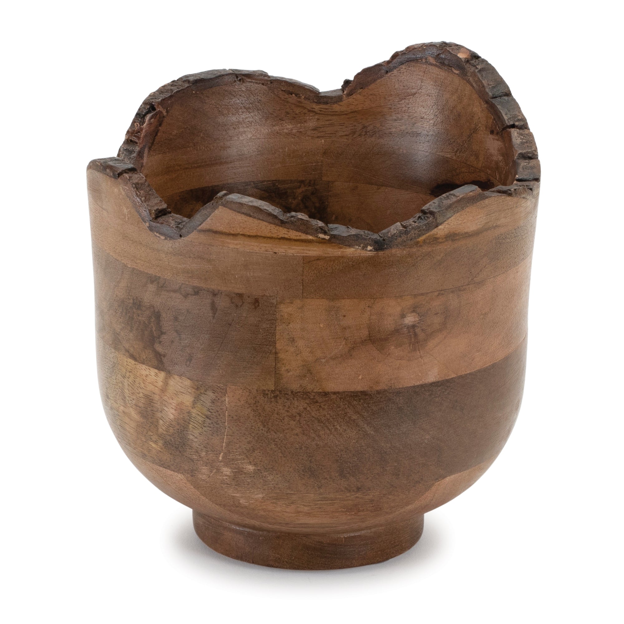 Container 7"D x 7"H Wood