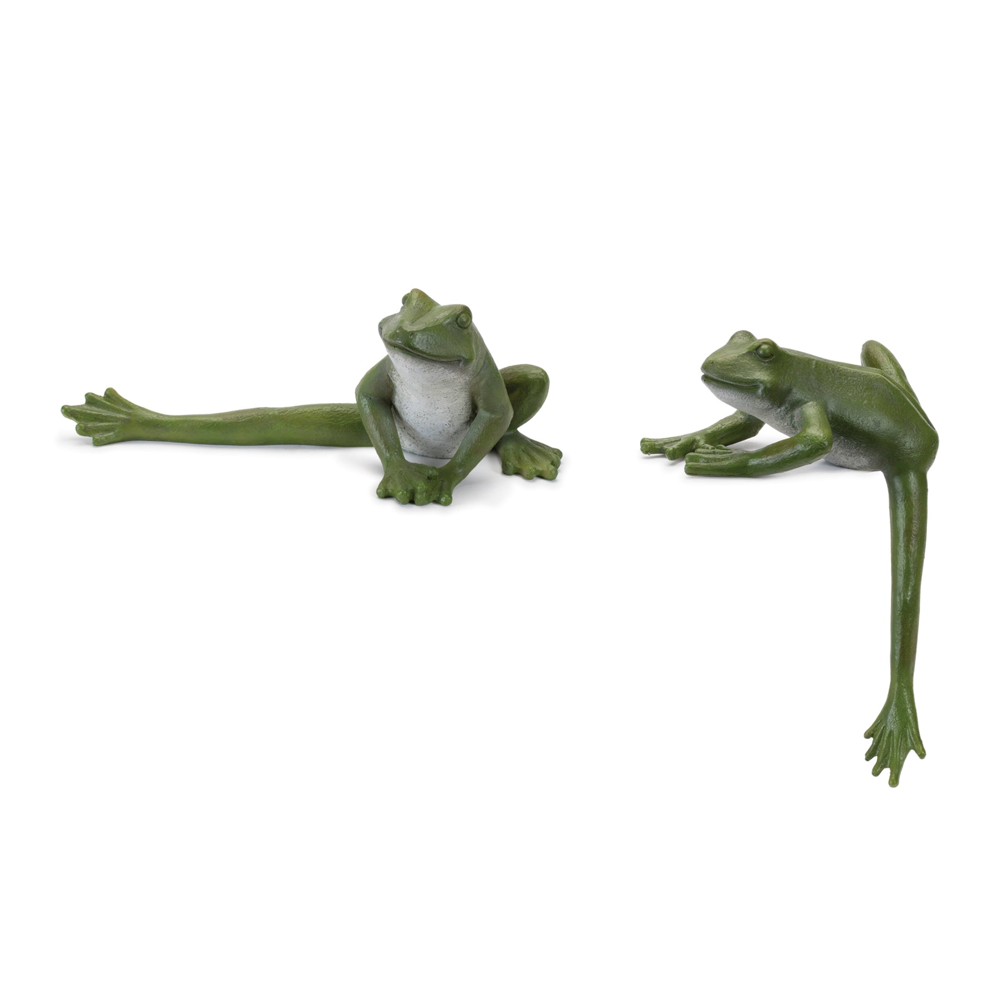 Frog (2 set of) 13"L x 5"H, 9"L x 12.5"H Resin