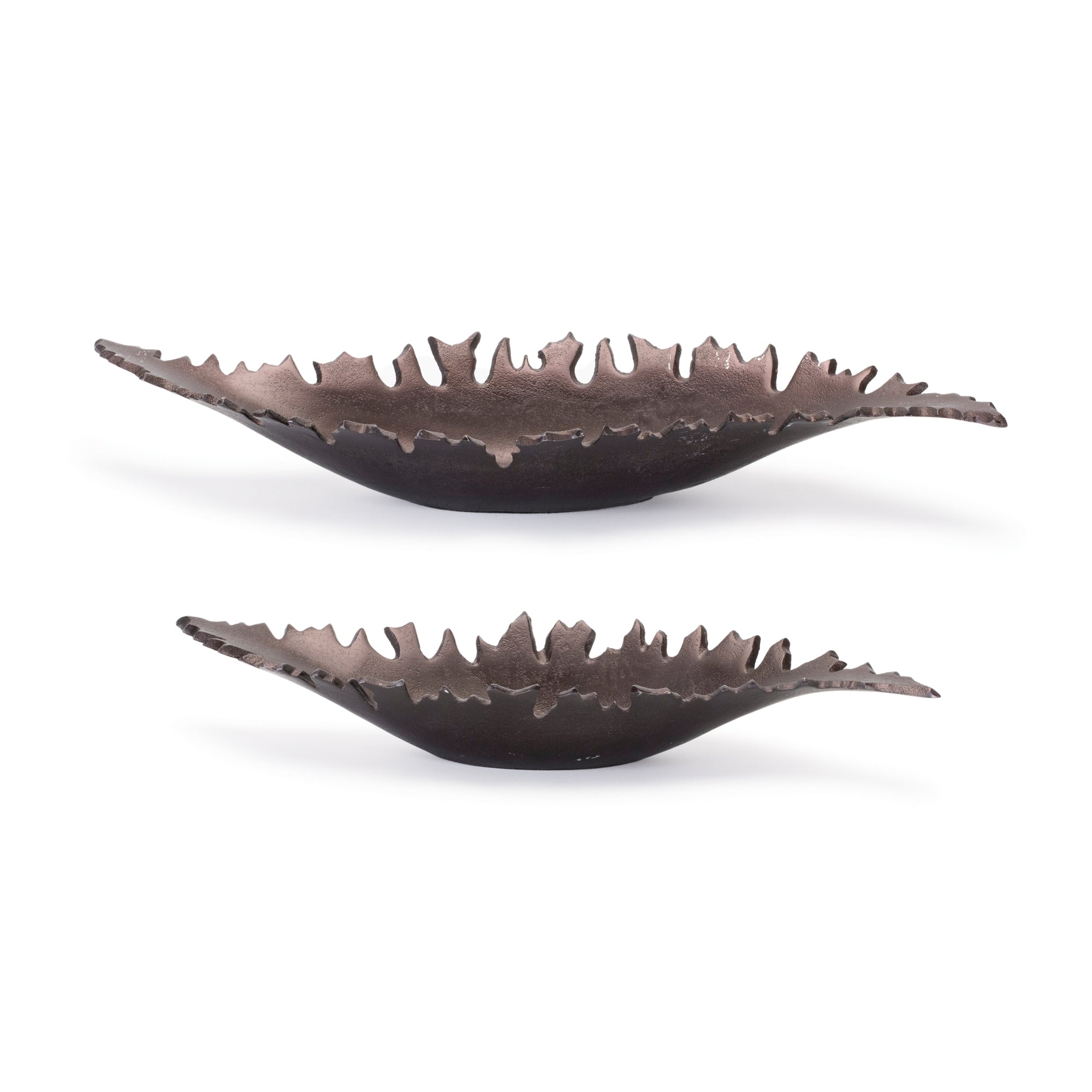 Bowl (Set of 2) 17.5"L x 6.5"W x 2.5"H, 18"L x 6.25"W x 2.5"H Aluminum