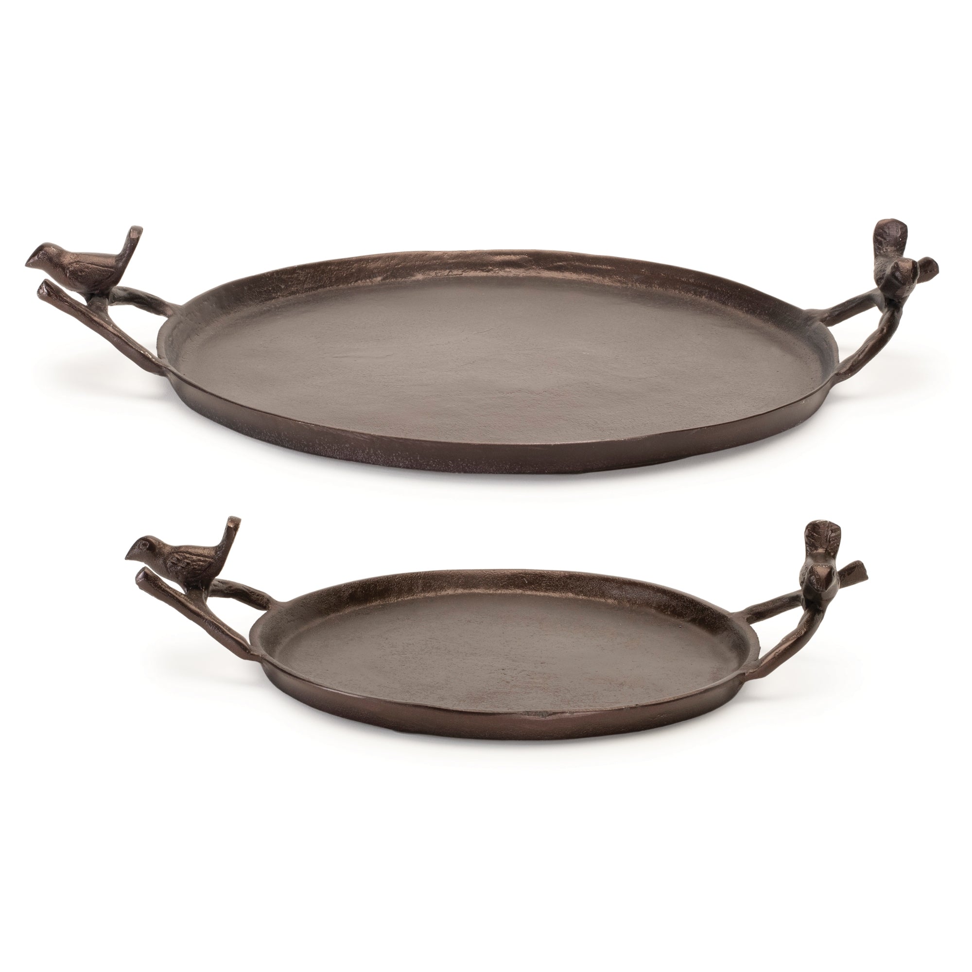 Tray (Set of 2) 17"L x 11.5"D x 3.5"H, 21"L x 15.5"D x 3.5"H Aluminum