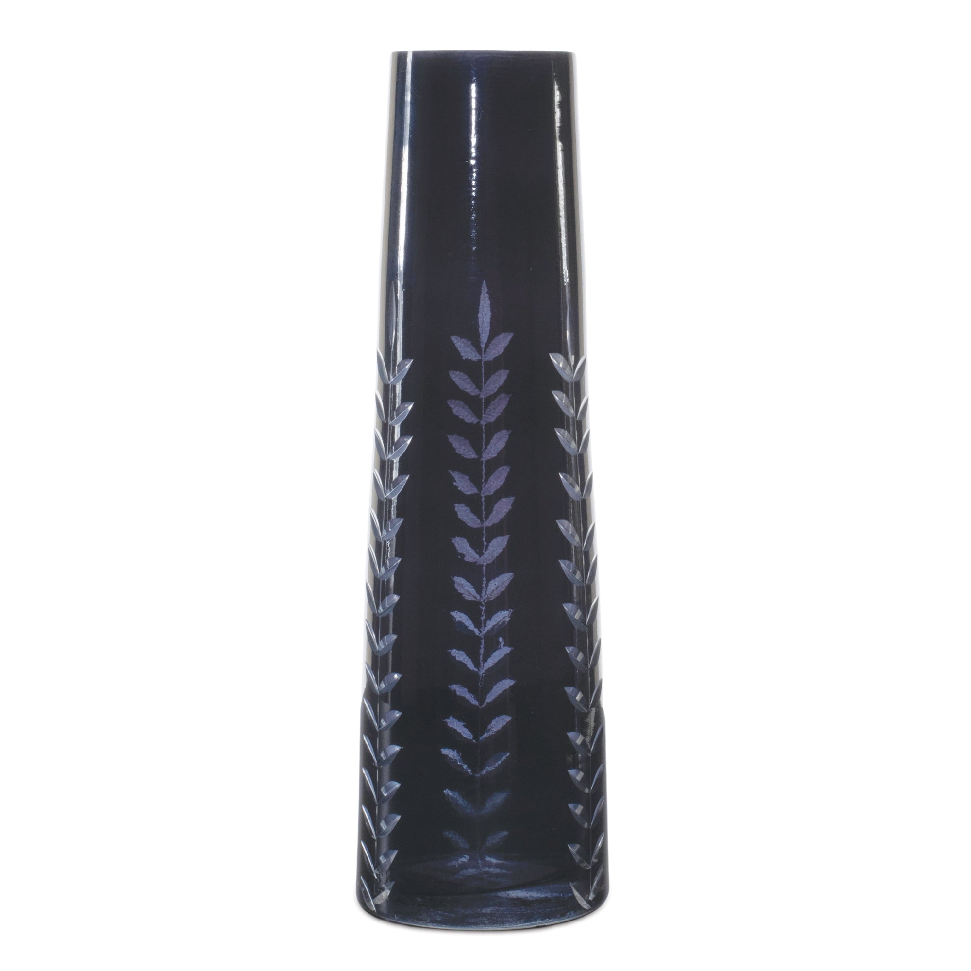 Vase 9”H Glass