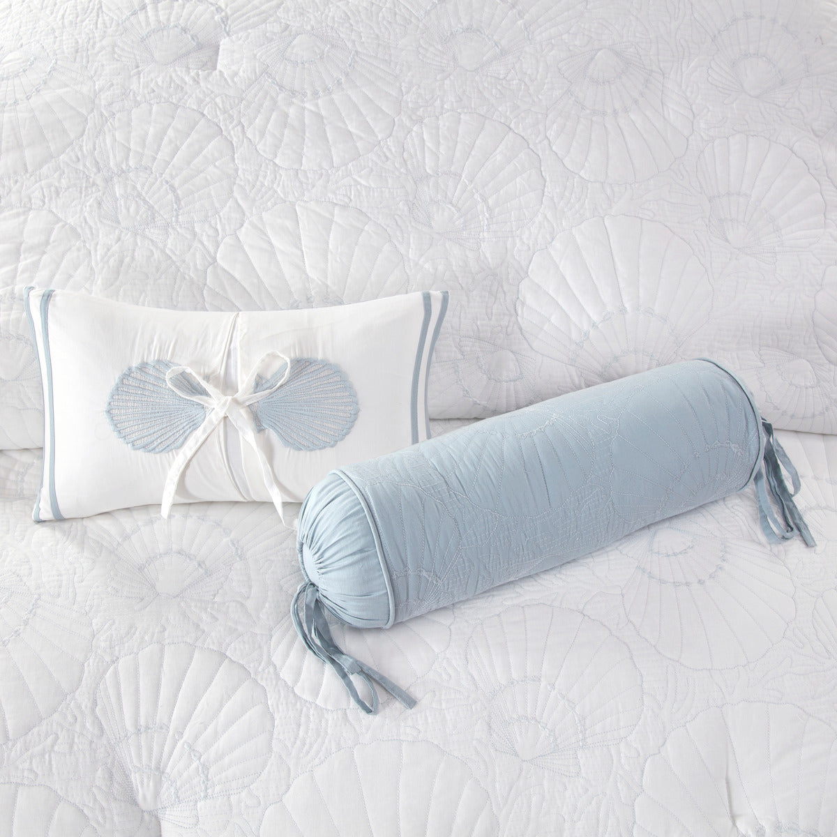 Crystal Beach Pieced Square Pillow