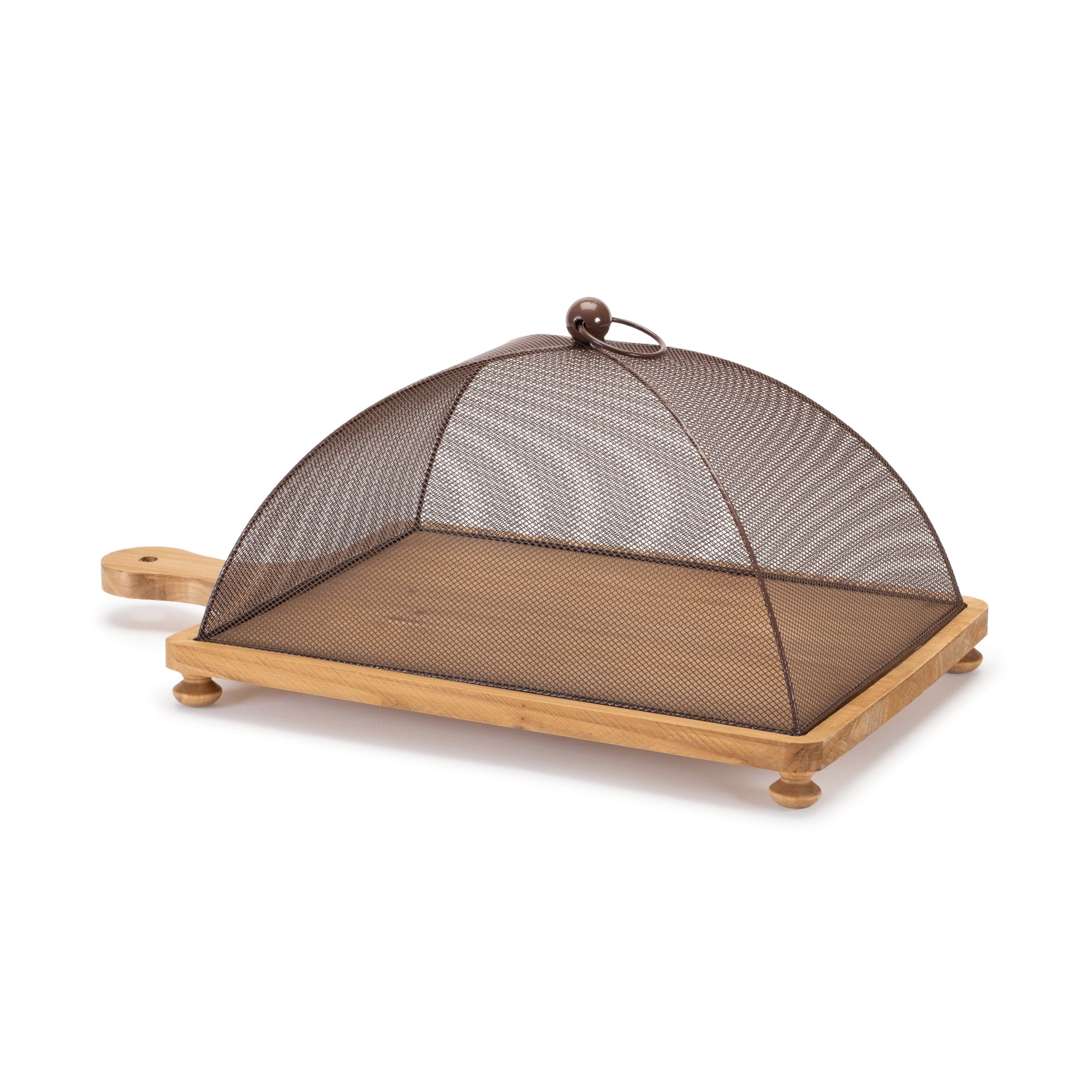 Tray w/Cloche 19.5"L x 11"W x 8.5"H Metal/Wood