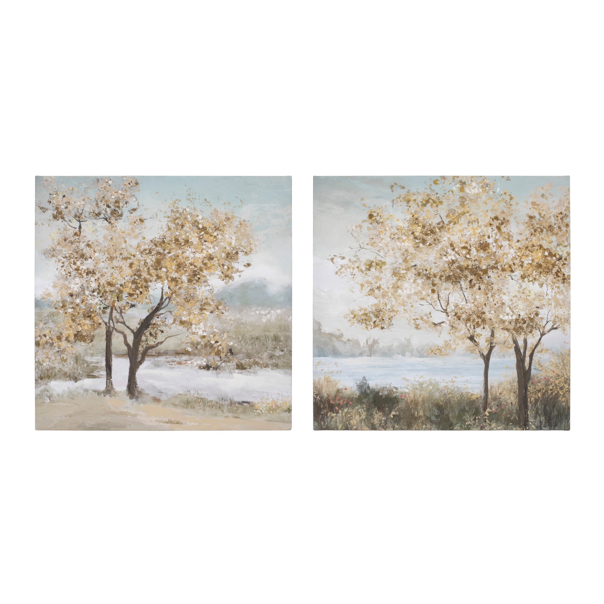 Tree Print (2 Asst) 24”SQ Wood/Fabric