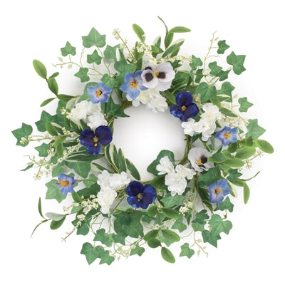 Petunia and Pansy Candle Ring 16"D Polyester  (Fits a 6" Candle)