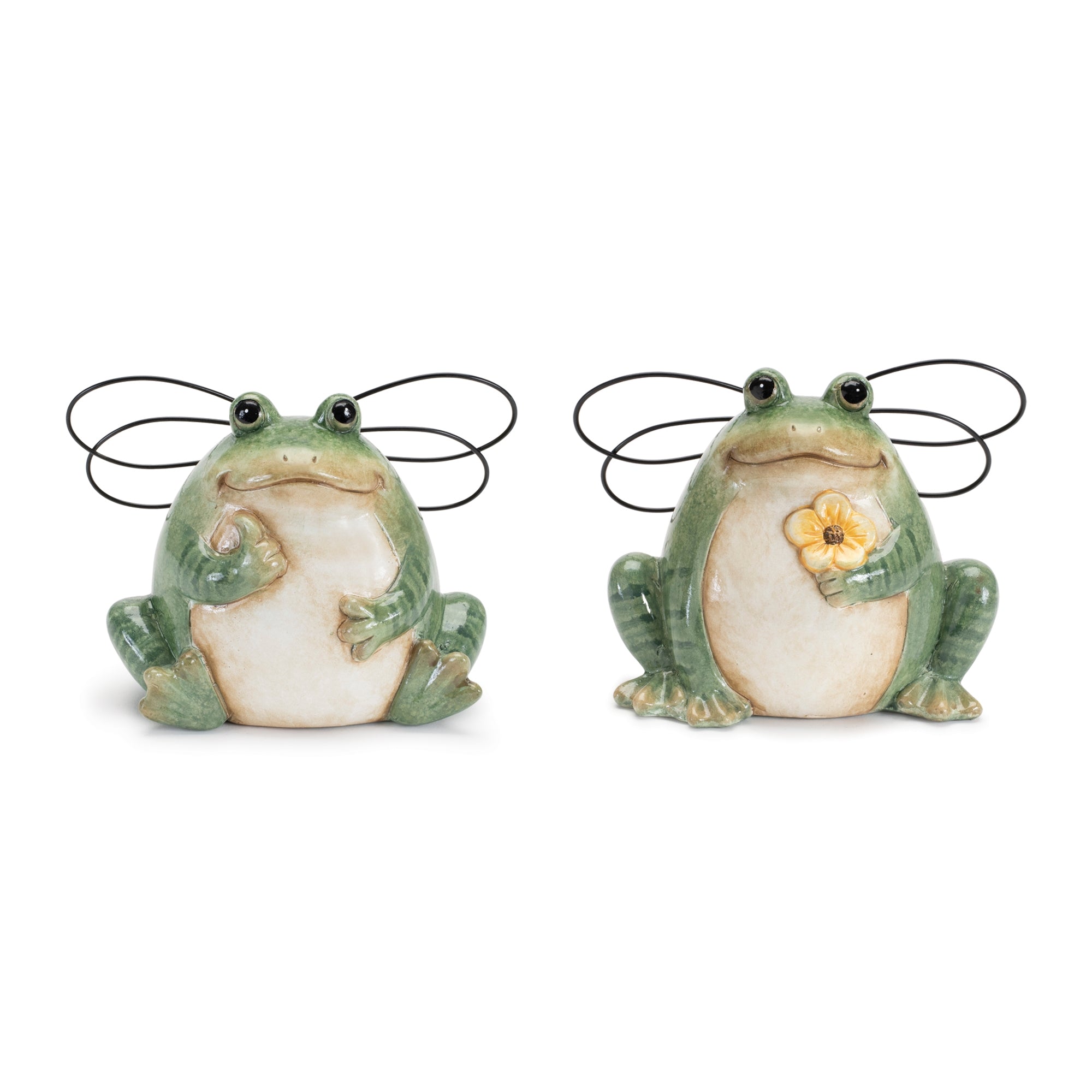 Frog w/Wings (2 Asst) 5.5”H Ceramic