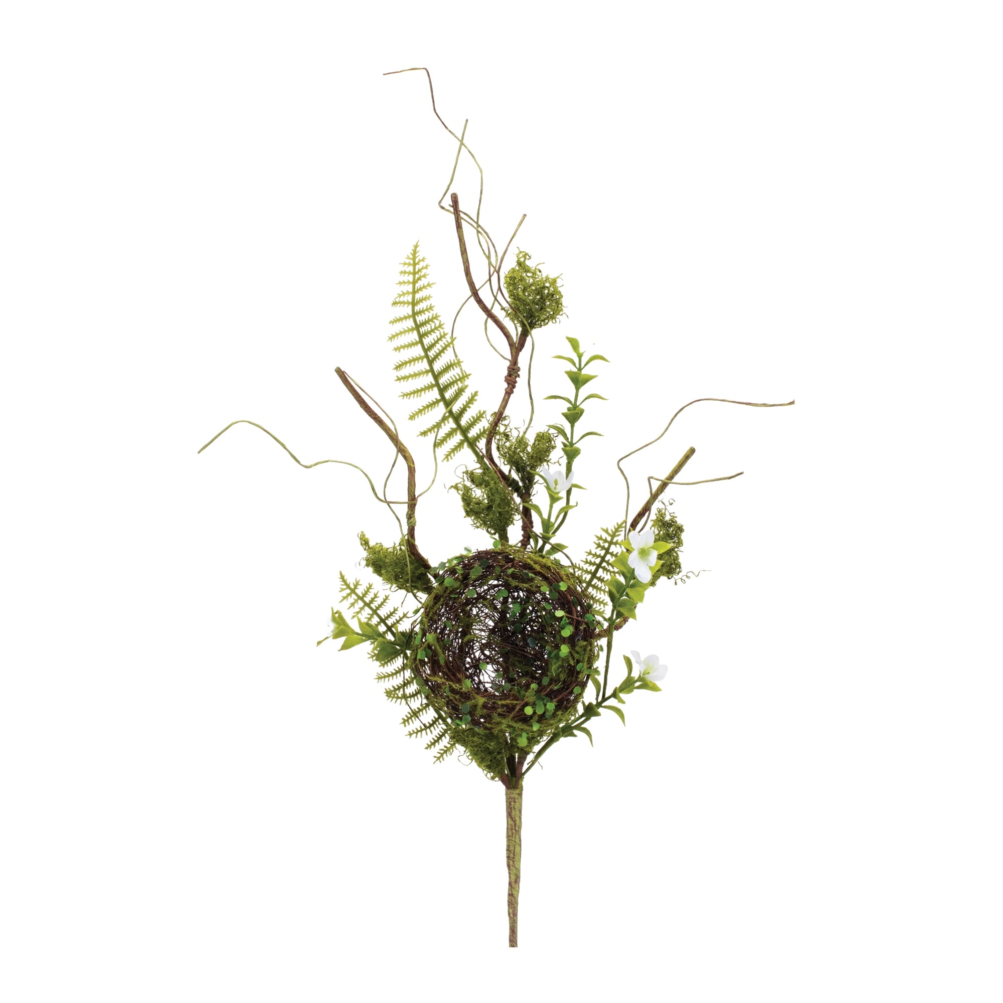 Bird Nest Spray 24”H /Twig