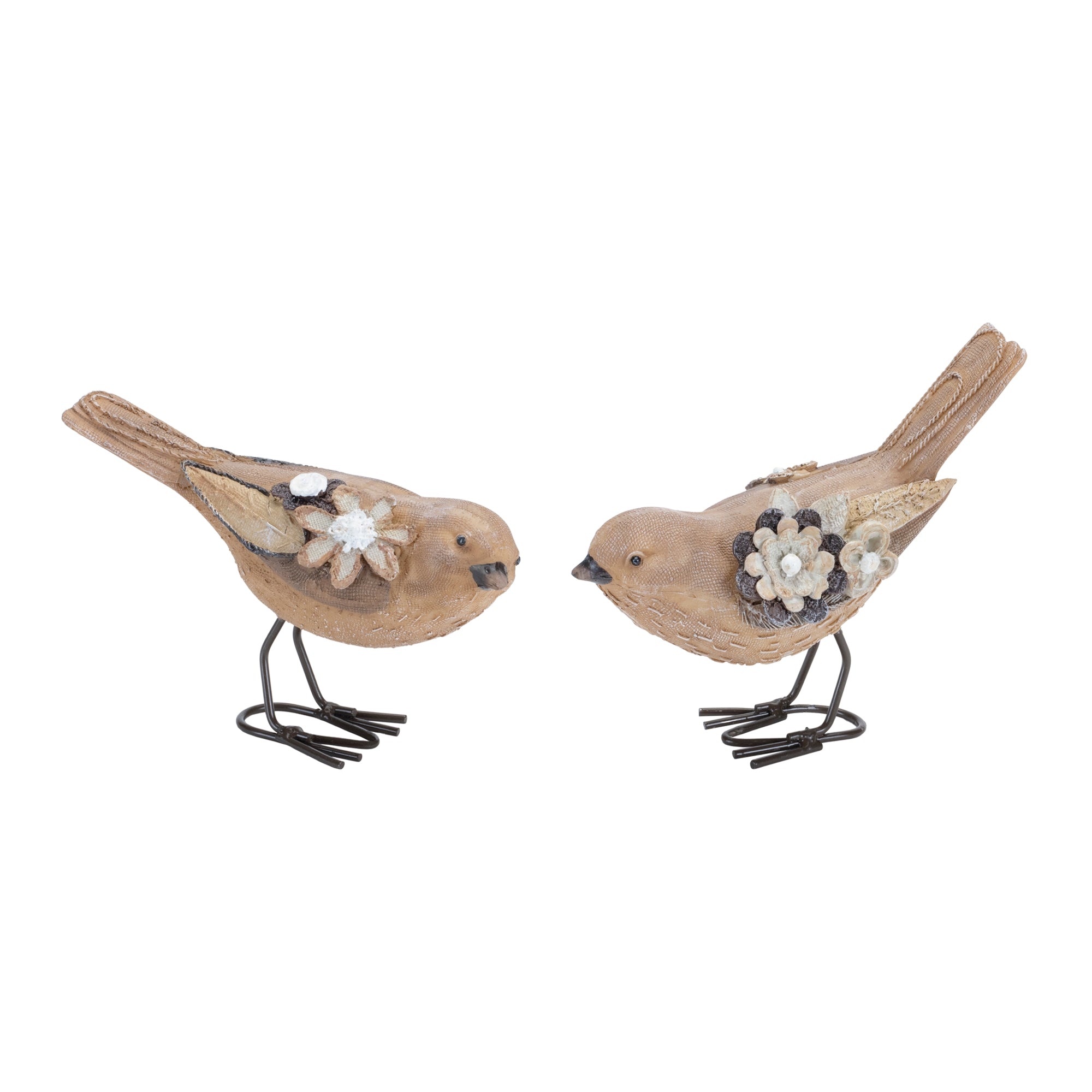 Bird (2 Asst) 3.5"H, 4.5"H Resin